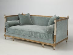 Antique French Louis XVI Style Daybed c1800's Original Paint with Old Mohair