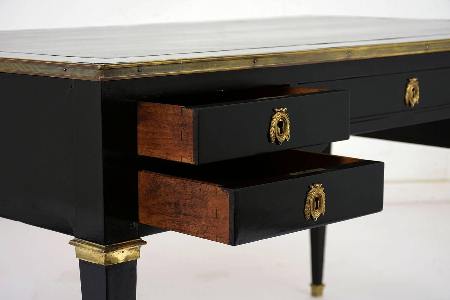 Antique French Louis XVI-Style Ebonized Desk 5