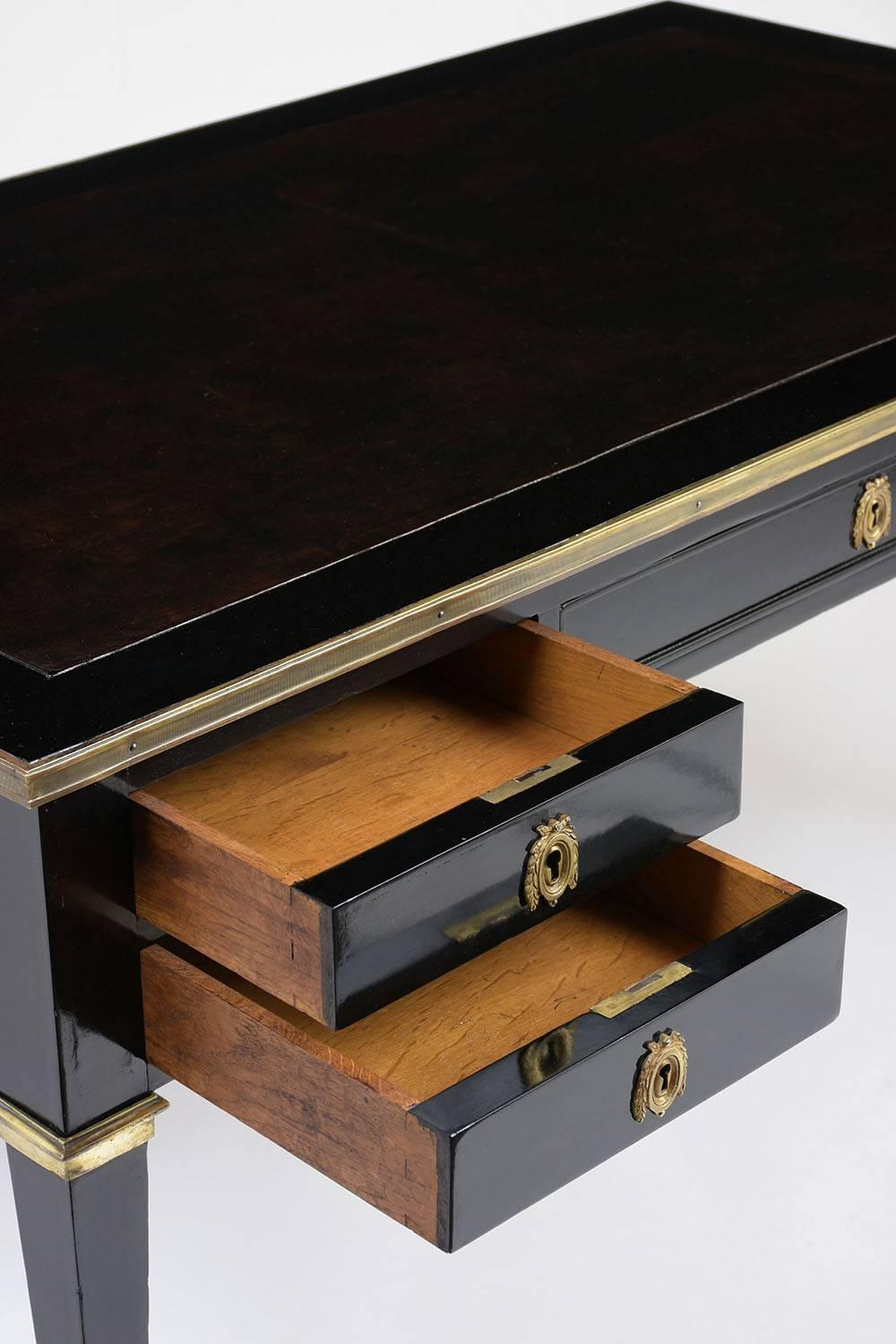 Antique French Louis XVI-Style Ebonized Desk 7