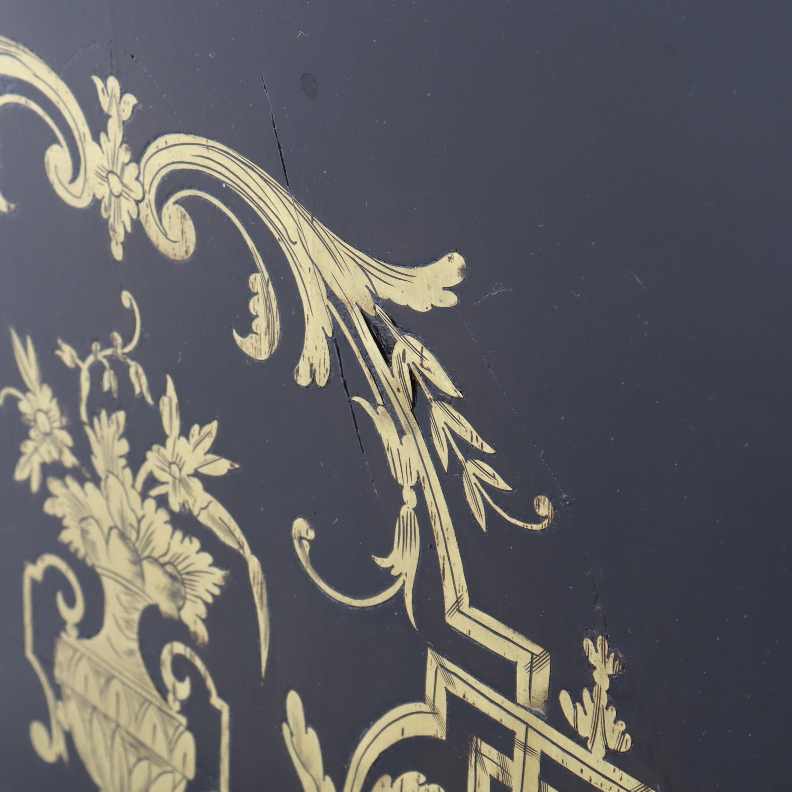 Antique French Louis XVI Style Ebonized & Gilt Bookcase With Ormolu Mounts 20thC en vente 5