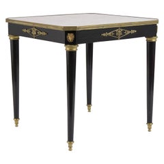 Antique French Louis XVI Style Ebonized Side Table