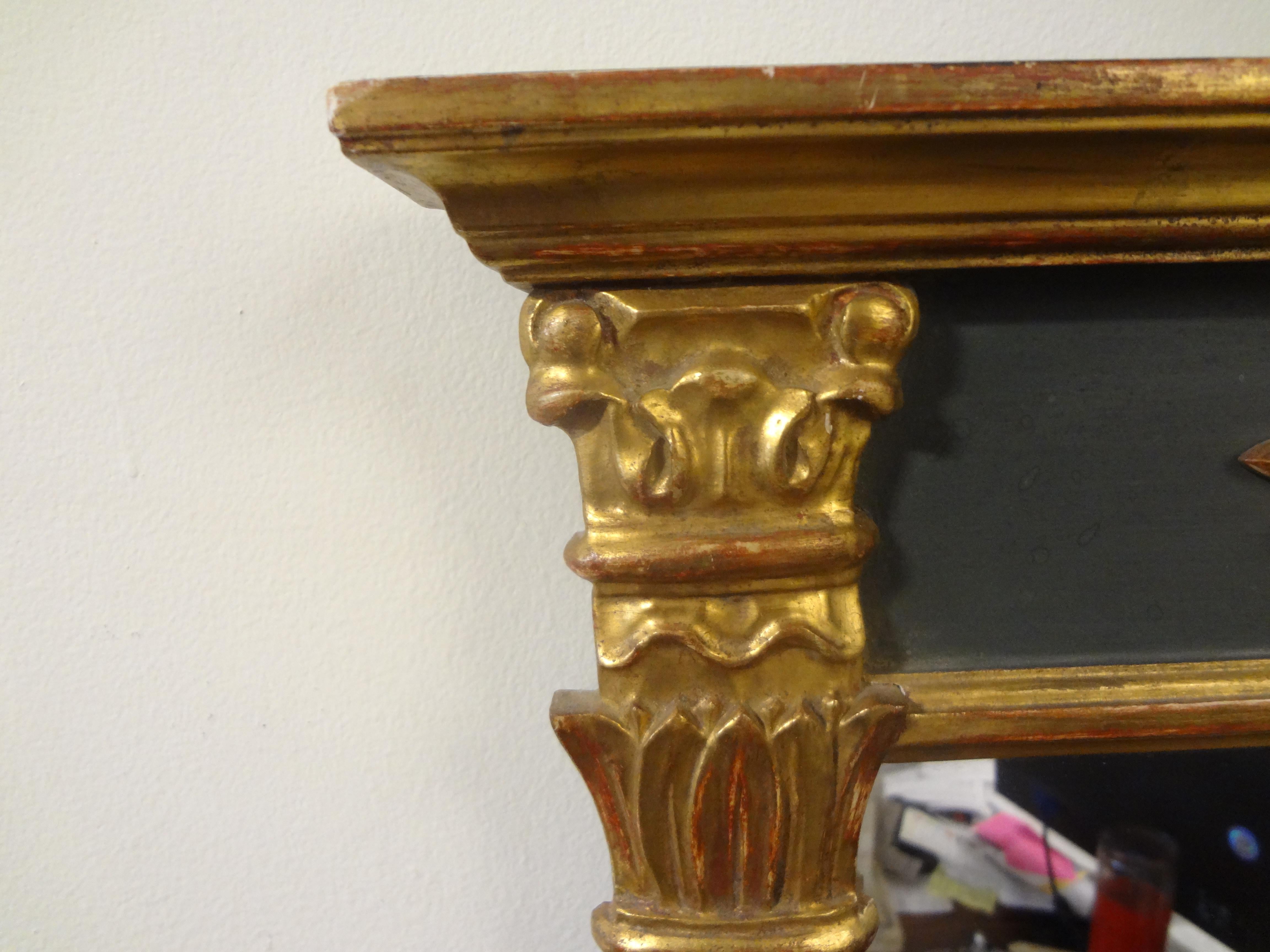 Antique French Louis XVI Style Giltwood Mirror In Good Condition For Sale In Houston, TX