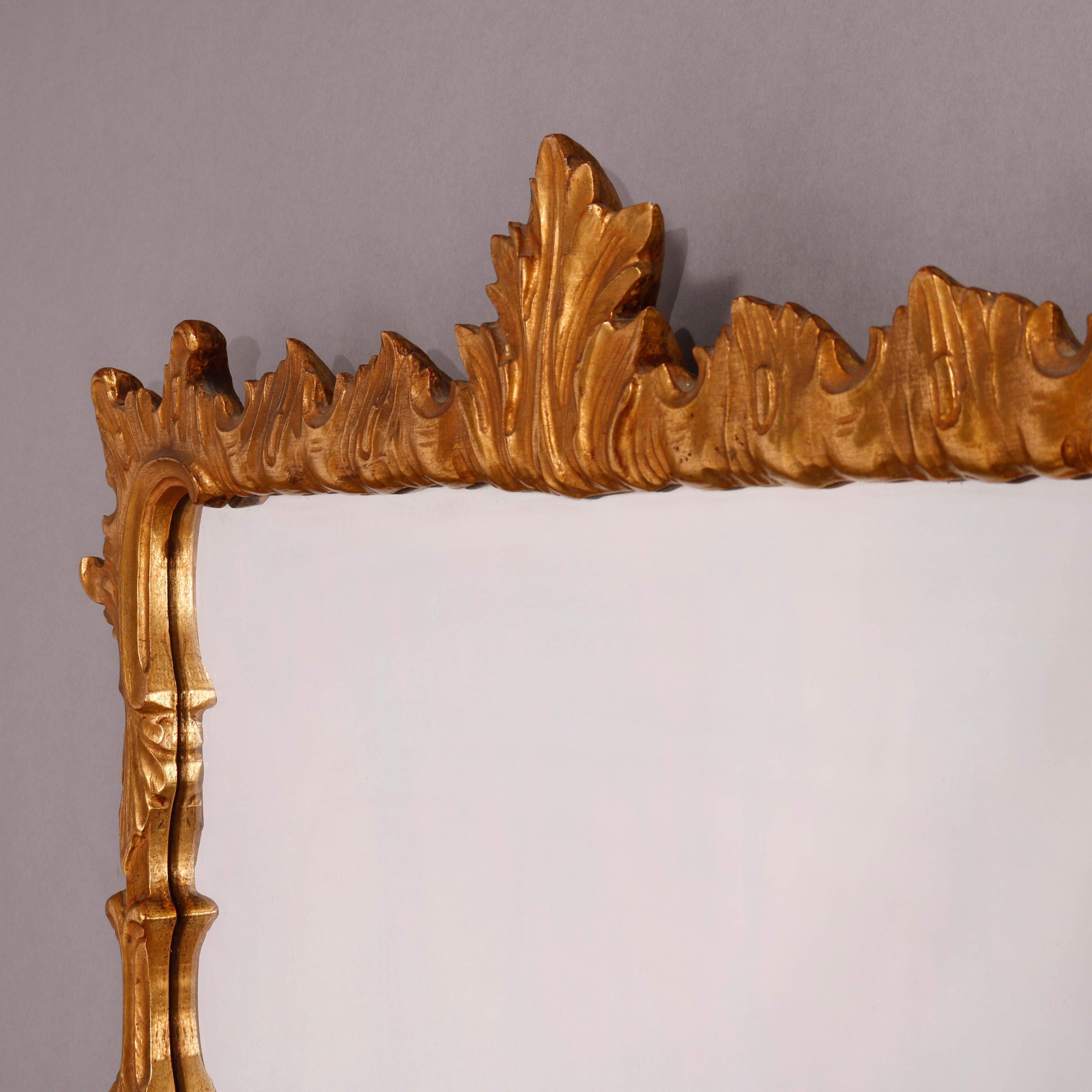 Antique French Louis XVI Style Giltwood Wall Mirror, Circa 1930 In Good Condition In Big Flats, NY