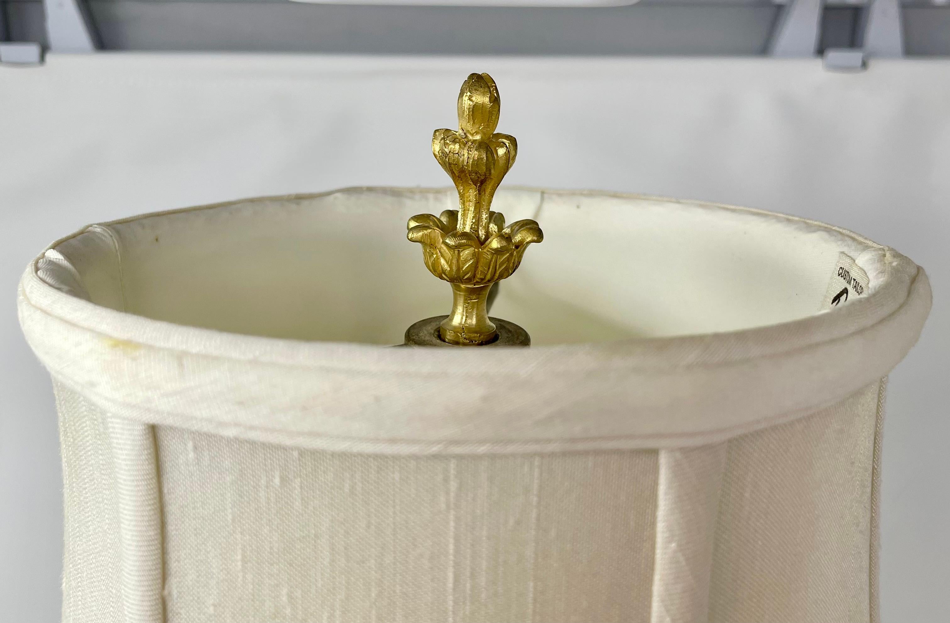 Antique French Louis XVI Style Gold Bronze Bouillotte Lamp, Circa 1900. For Sale 4