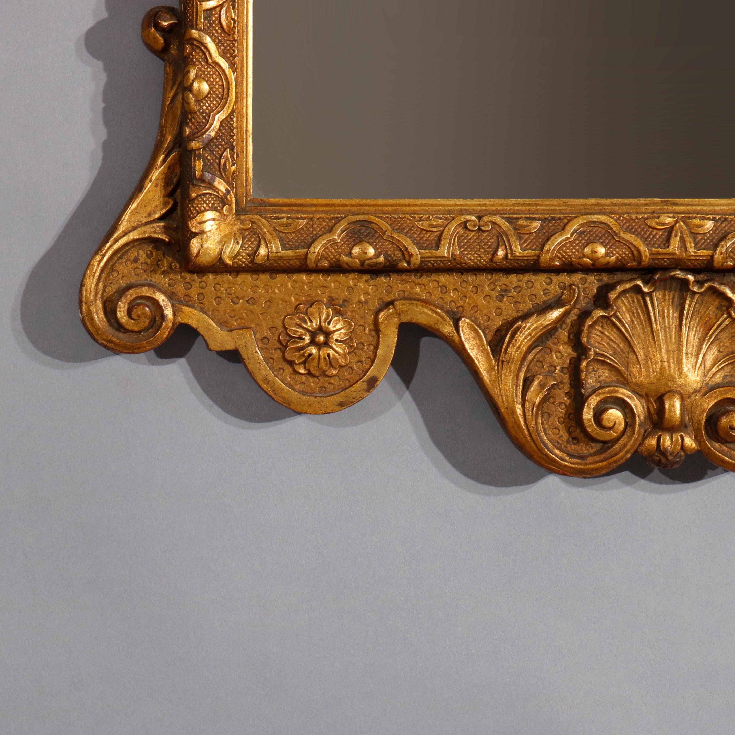 Antique French Louis XVI Style Gold Giltwood Wall Mirror, 20th Century 2