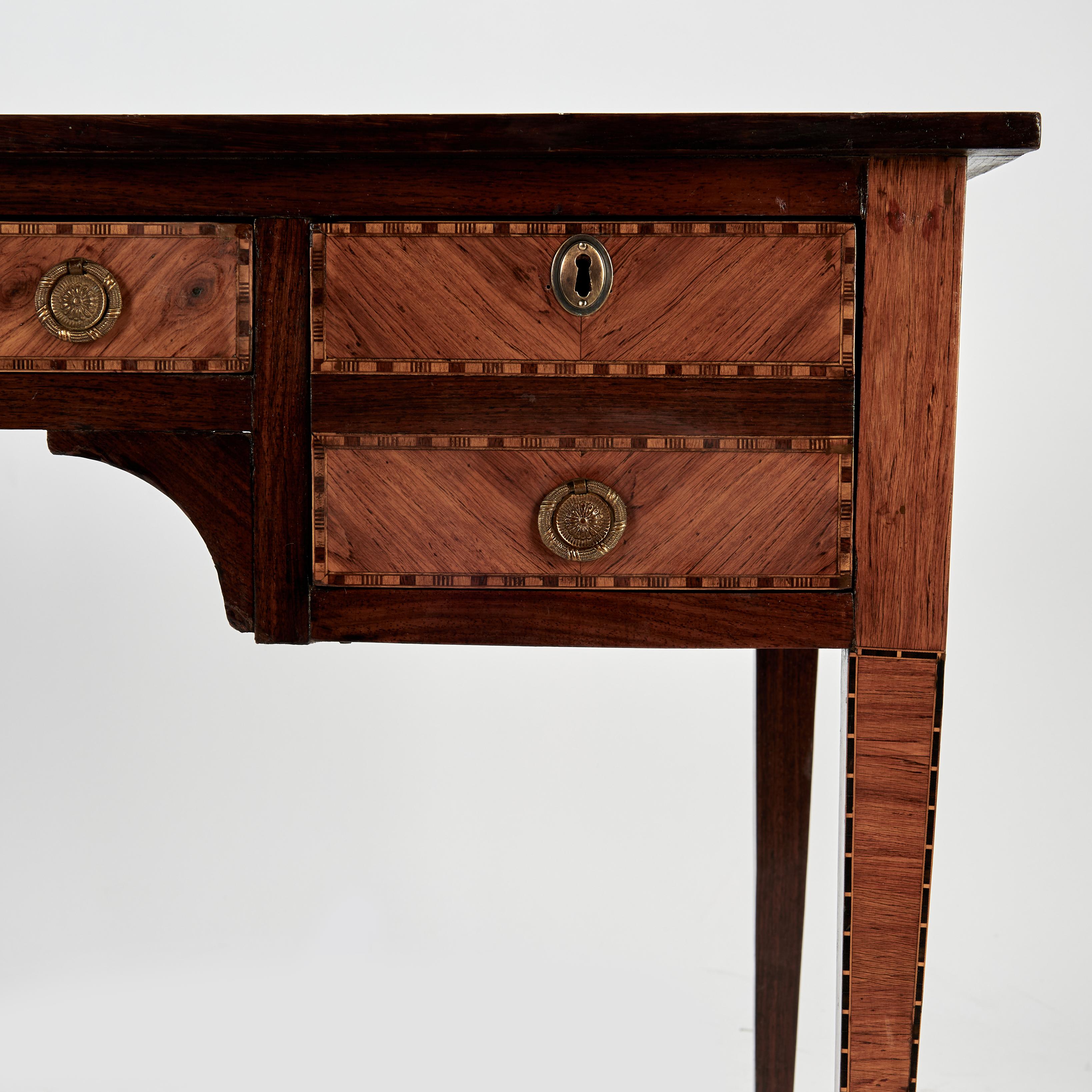 XIXe siècle Antique French Louis XVI Style Leather Top Desk en vente