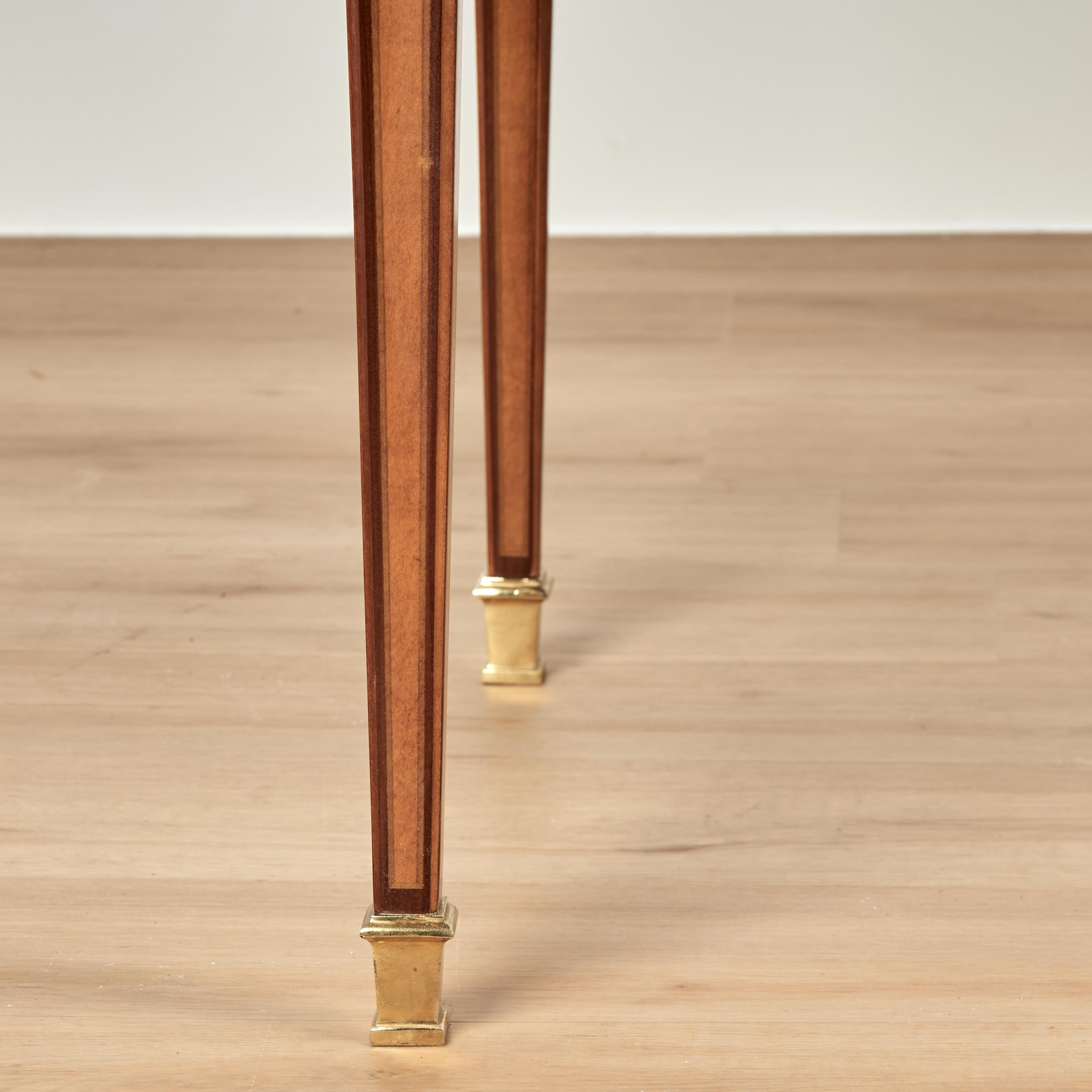 Antique French Louis XVI Stil Lederplatte Schreibtisch oder Bureau Plat im Angebot 6