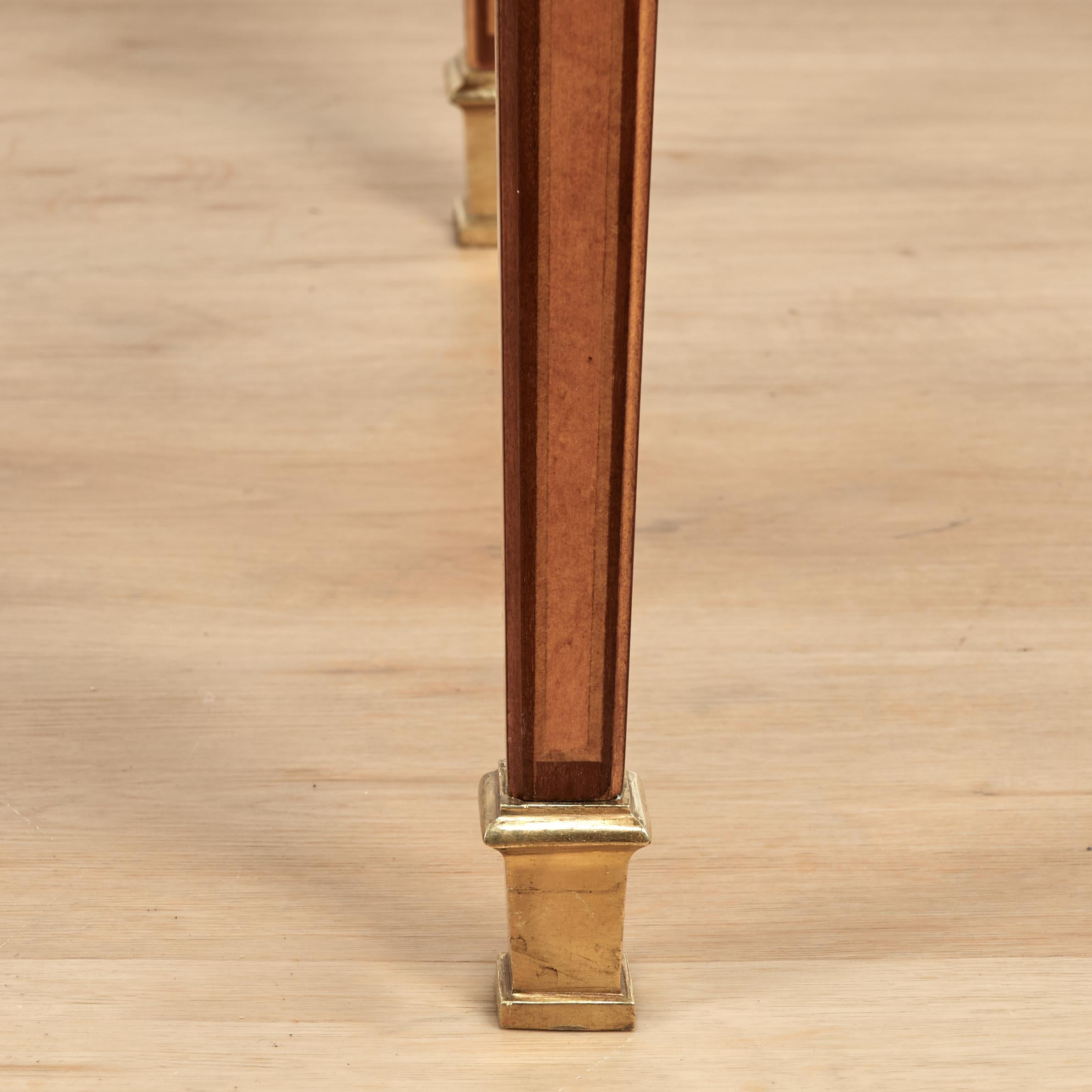 Antique French Louis XVI Stil Lederplatte Schreibtisch oder Bureau Plat im Angebot 7