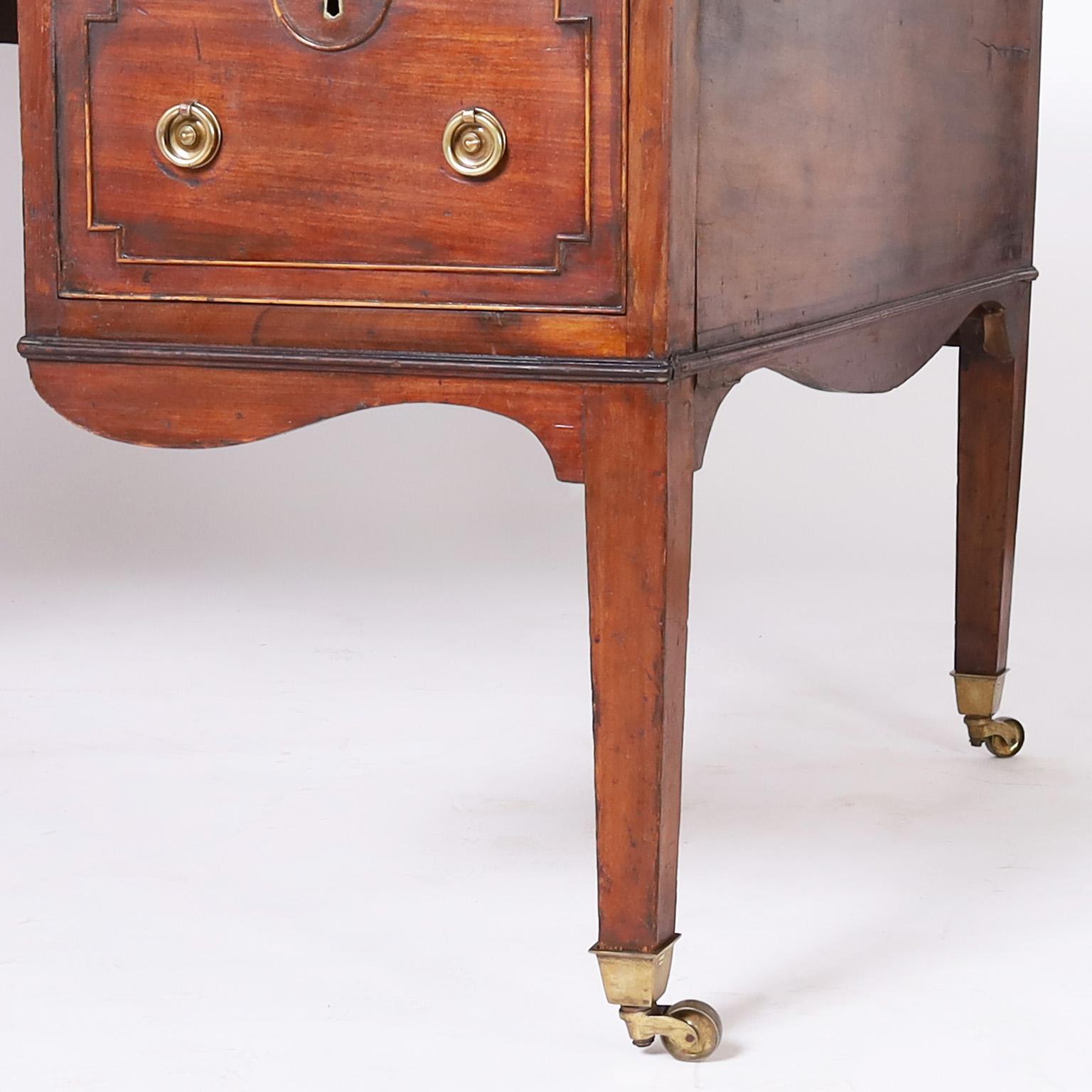 Antique French Louis XVI Style Leather Top Partners Desk For Sale 3