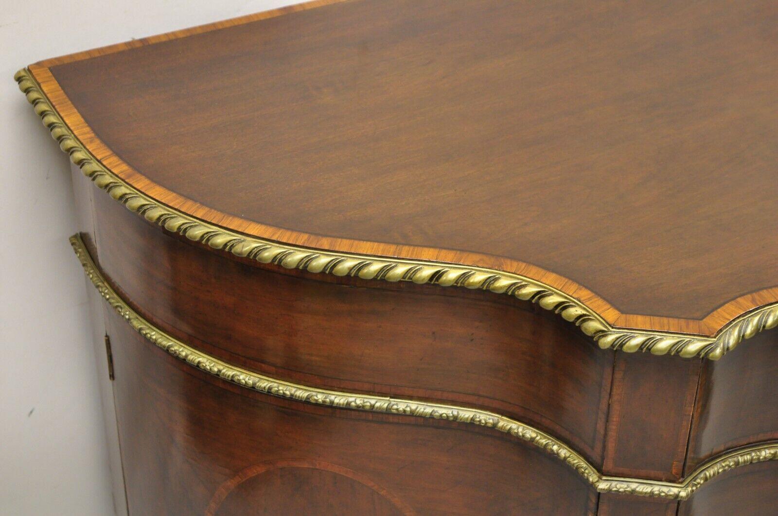 Antique French Louis XVI Style Mahogany Bow Front Bombe Demilune Commode Chest For Sale 1