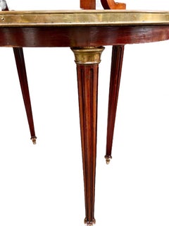 Antique French Louis XVI Style Mahogany Marble Top Desserte Table