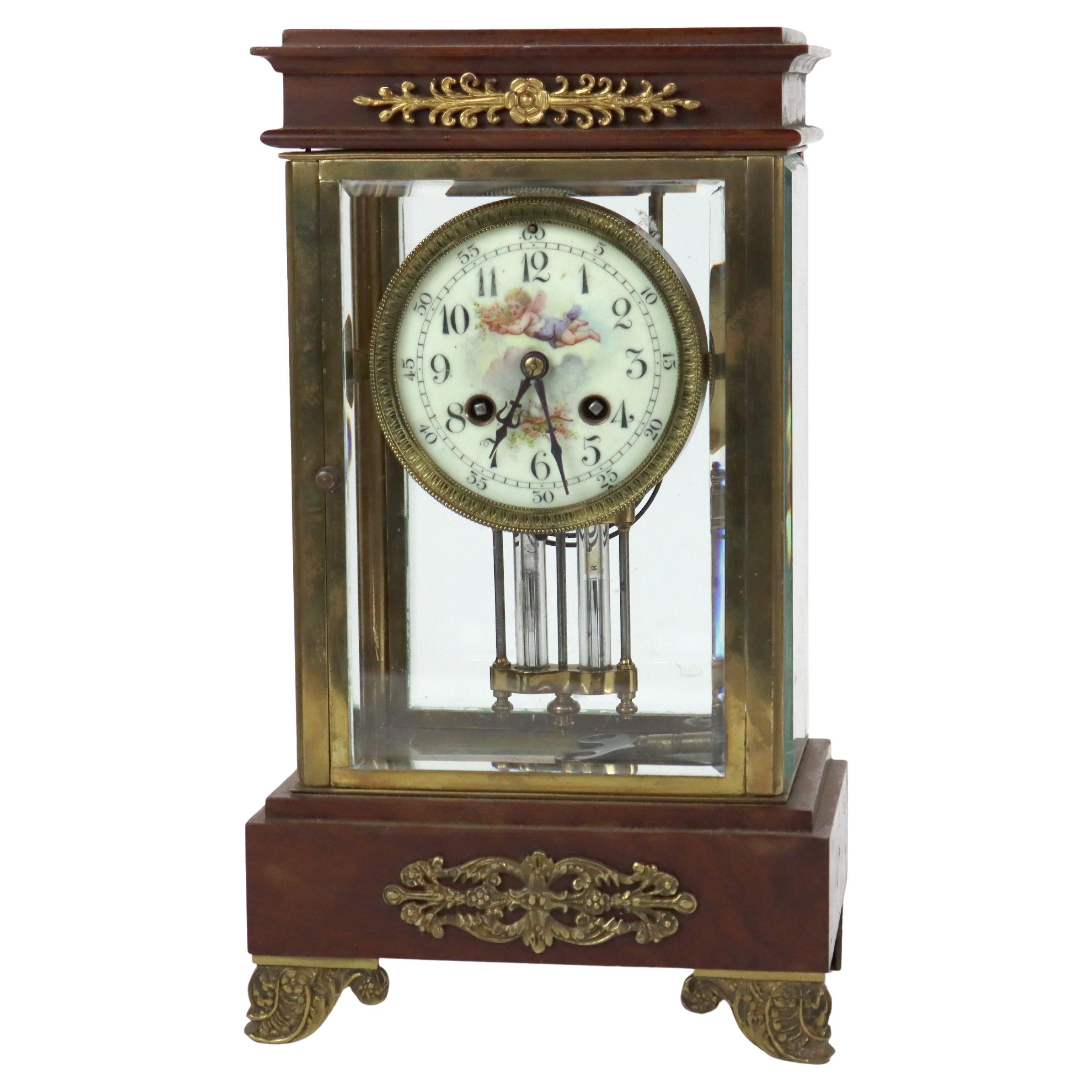 Antique French Louis XVI Stil Mahagoni & Ormolu Uhr c1890 im Angebot
