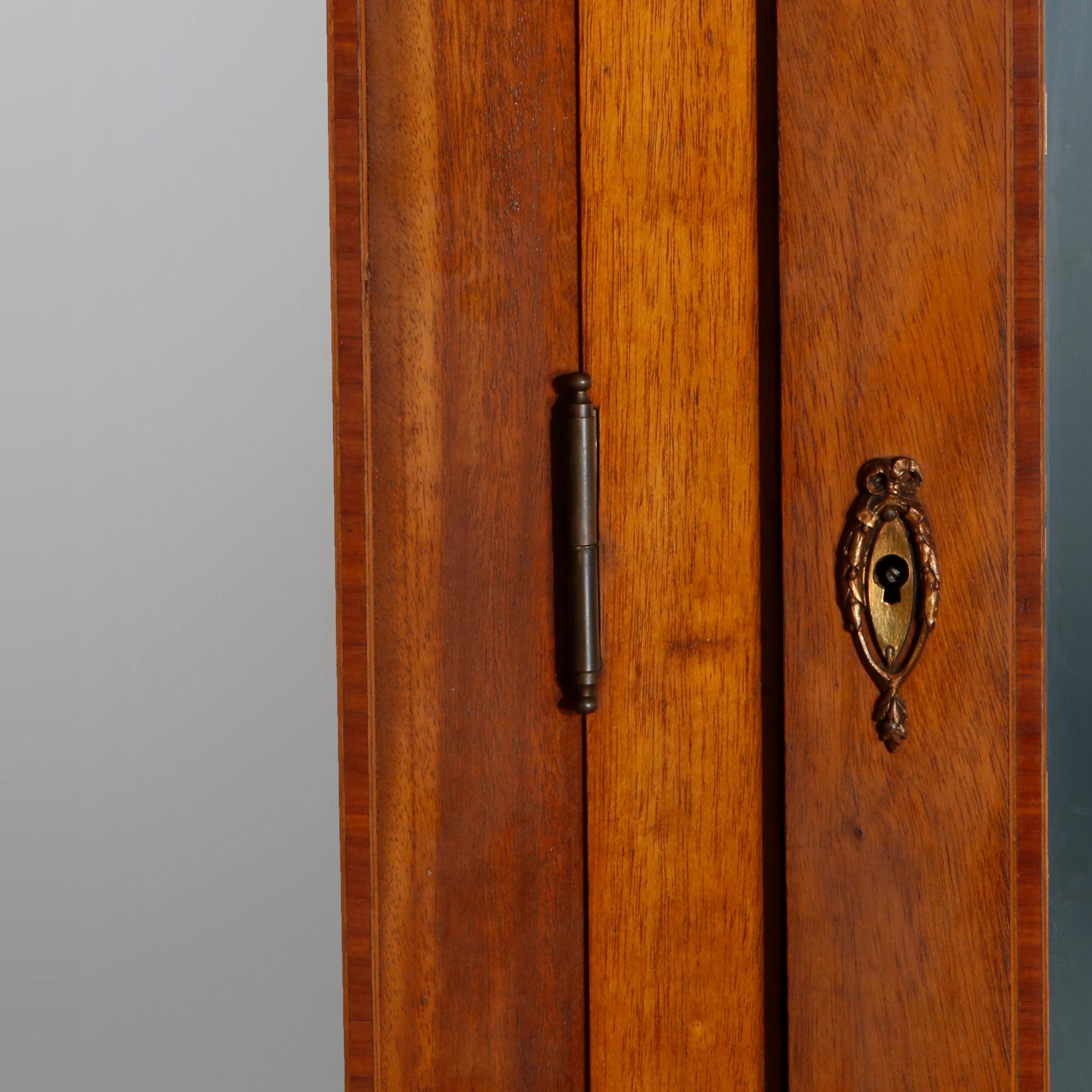 French Louis XVI Style Mahogany and Ormolu Triple Door Armoire, 19th Century 6