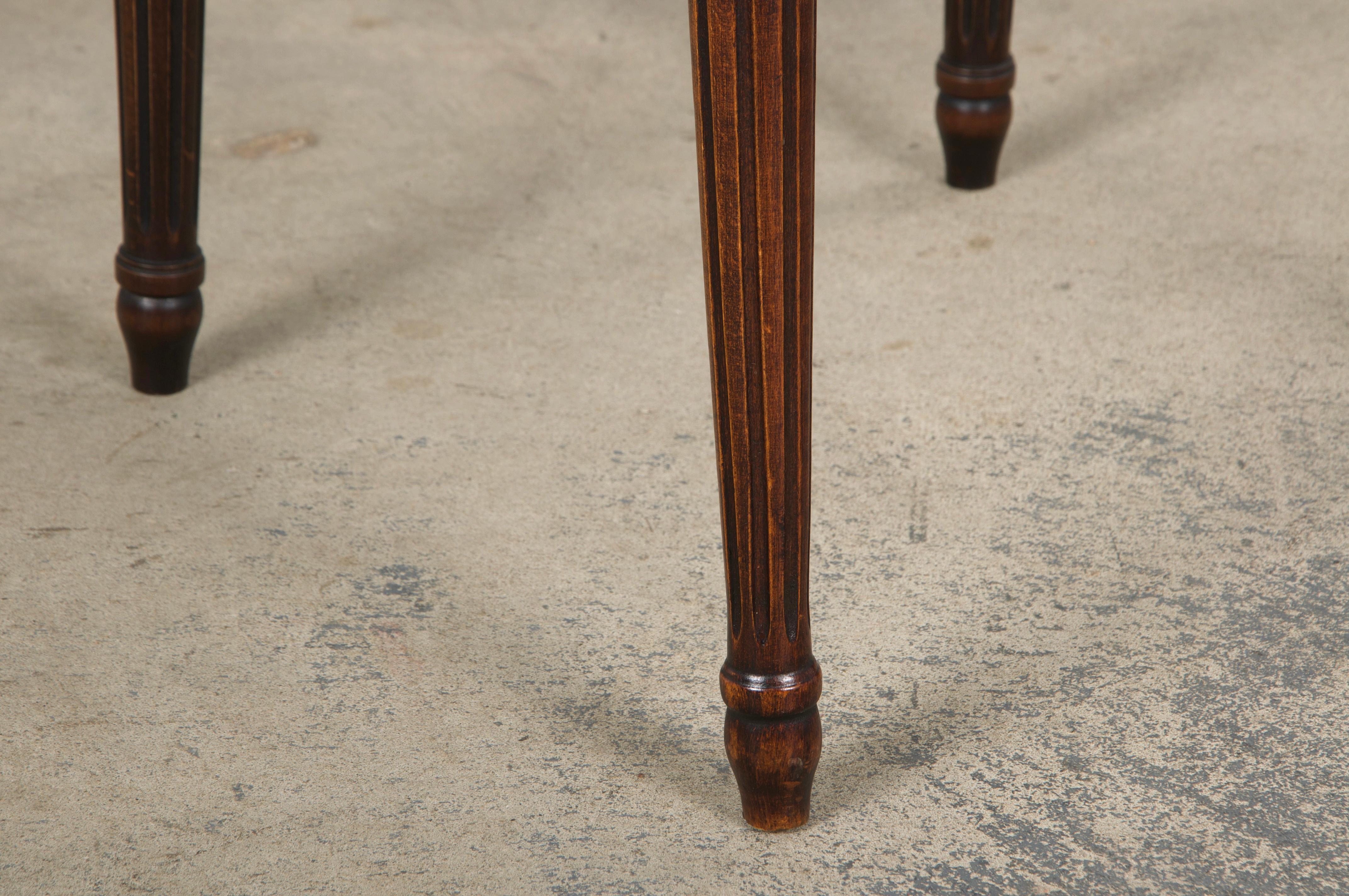Antique French Louis XVI Style Maple Side Chairs in Golden Yellow Velvet- A Pair For Sale 5