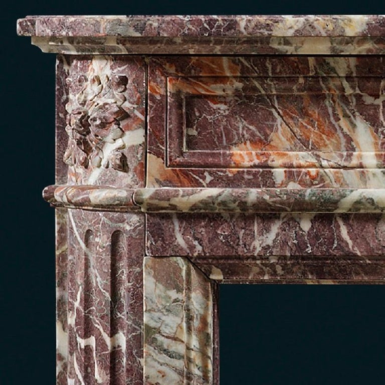 Antique French Louis XVI Style Marble Fireplace Mantel at 1stDibs