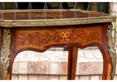 Antique French Louis XVI Style Marquetry And Bronze Mounted Dressing Table