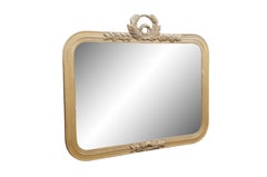 Antique French Louis XVI Style Neoclassical Laurel Wreath Gold Gesso Mirror 29" (Espejo de gesso dorado)