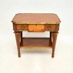 Antique French Inlaid Occasional Side Table