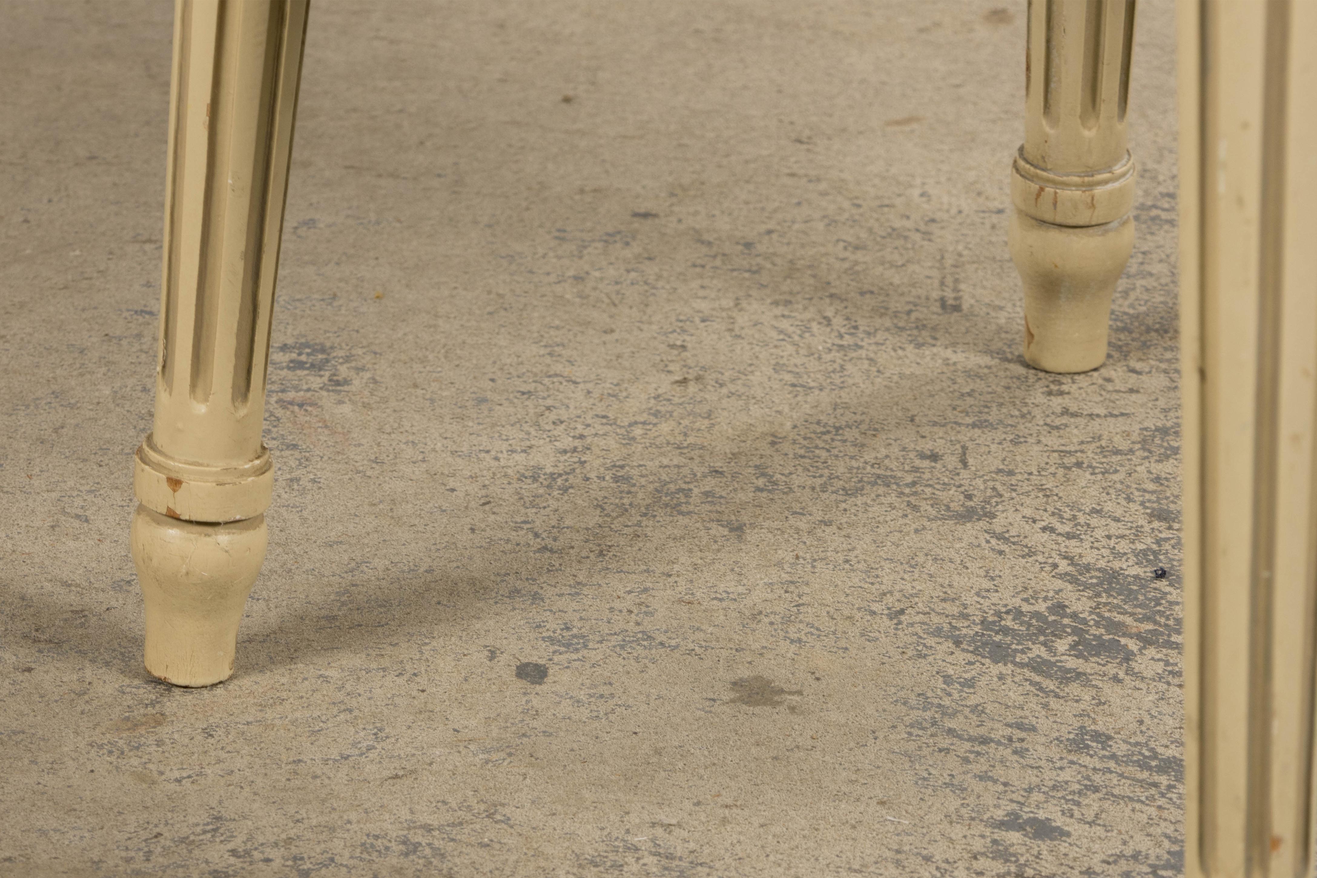 Antique French Louis XVI Style Painted Accent Side Chairs in Rose Toile - A Pair For Sale 4