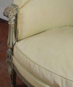 Antique French Louis XVI Style Painted Bergere a Oreilles