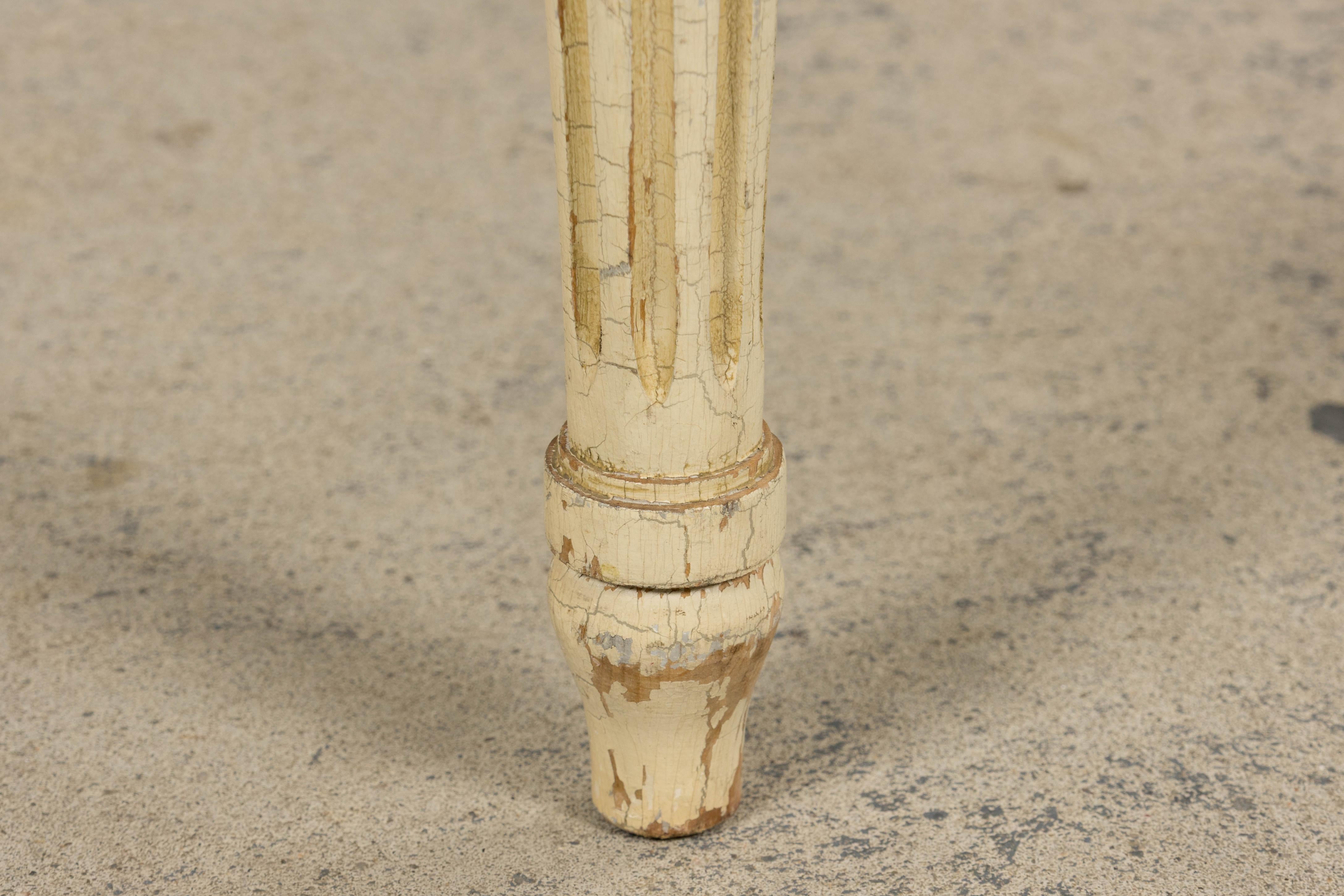 Antique French Louis XVI Style Painted Dining Chairs in Blush Pink - Set von 6 im Angebot 8