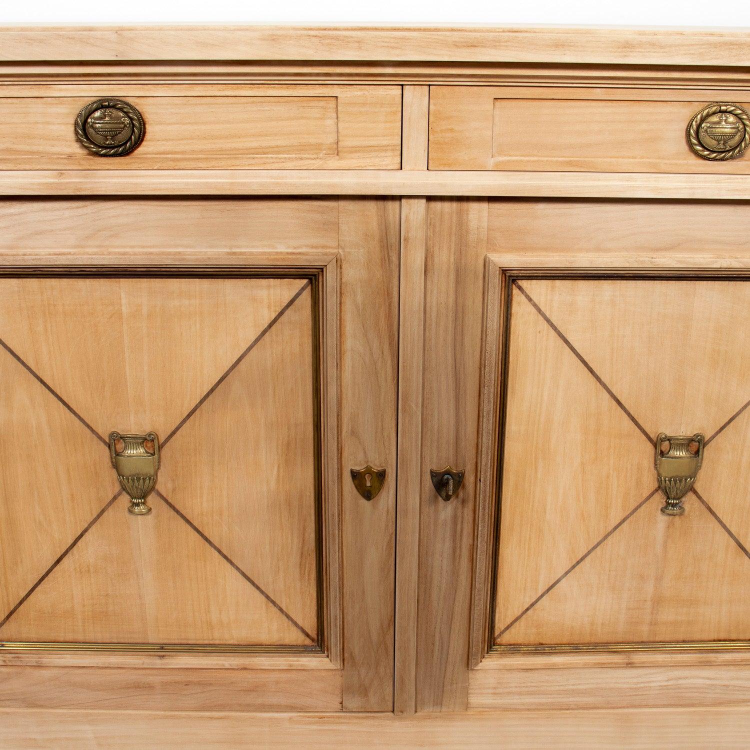 Antique French Louis XVI Style Provençal Bleached Cherrywood Buffet For Sale 6