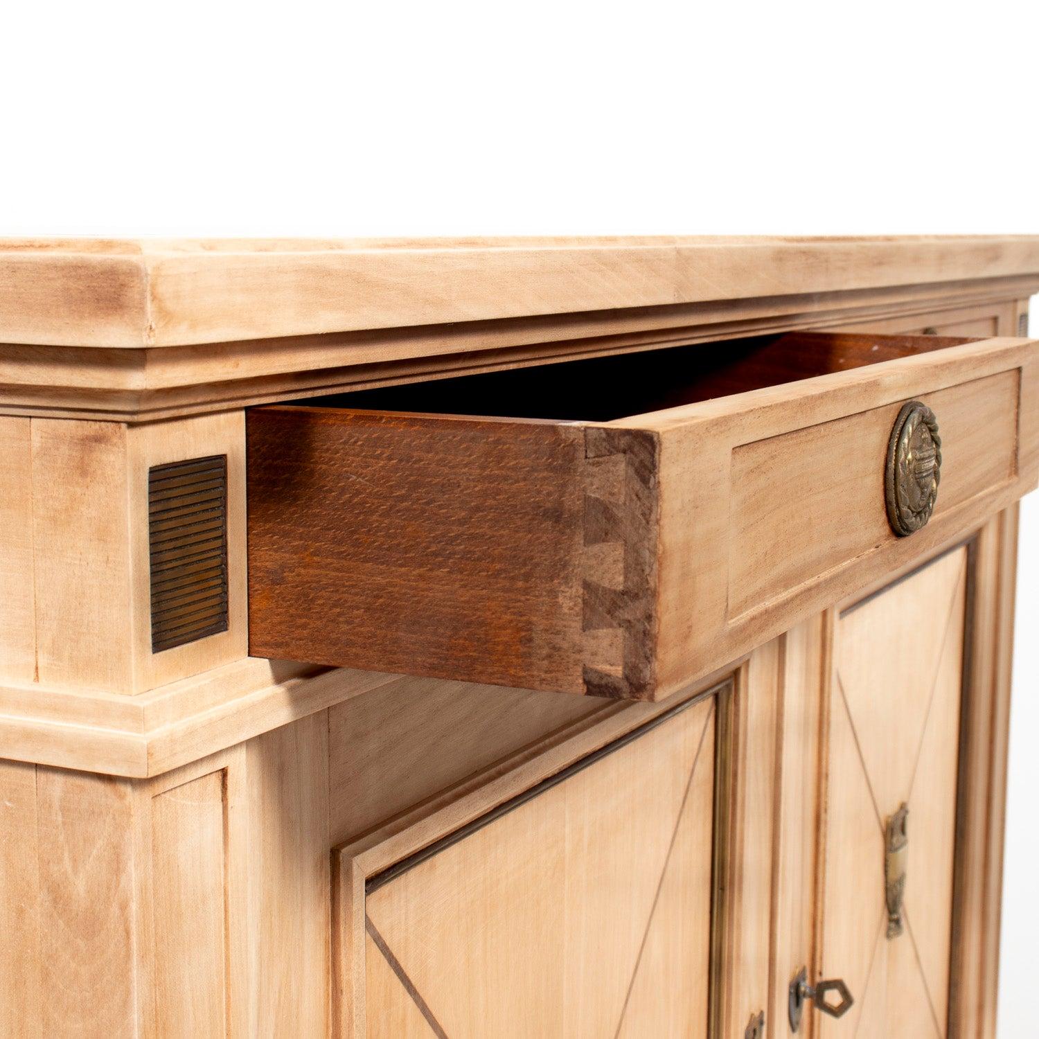 Antique French Louis XVI Style Provençal Bleached Cherrywood Buffet For Sale 9