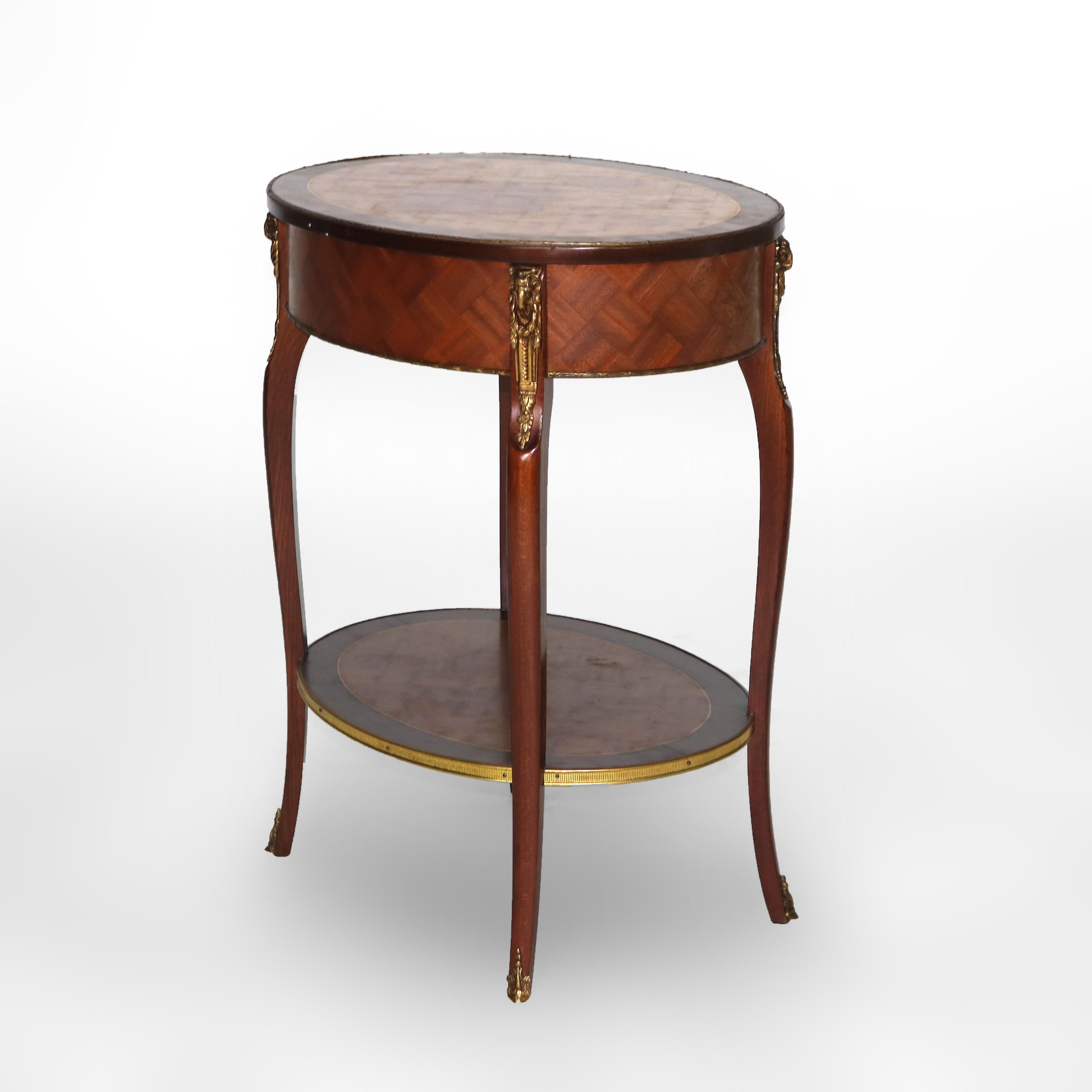Stand ancien en bois de rose, marqueterie et bronze doré de style Louis XVI, C1910 4