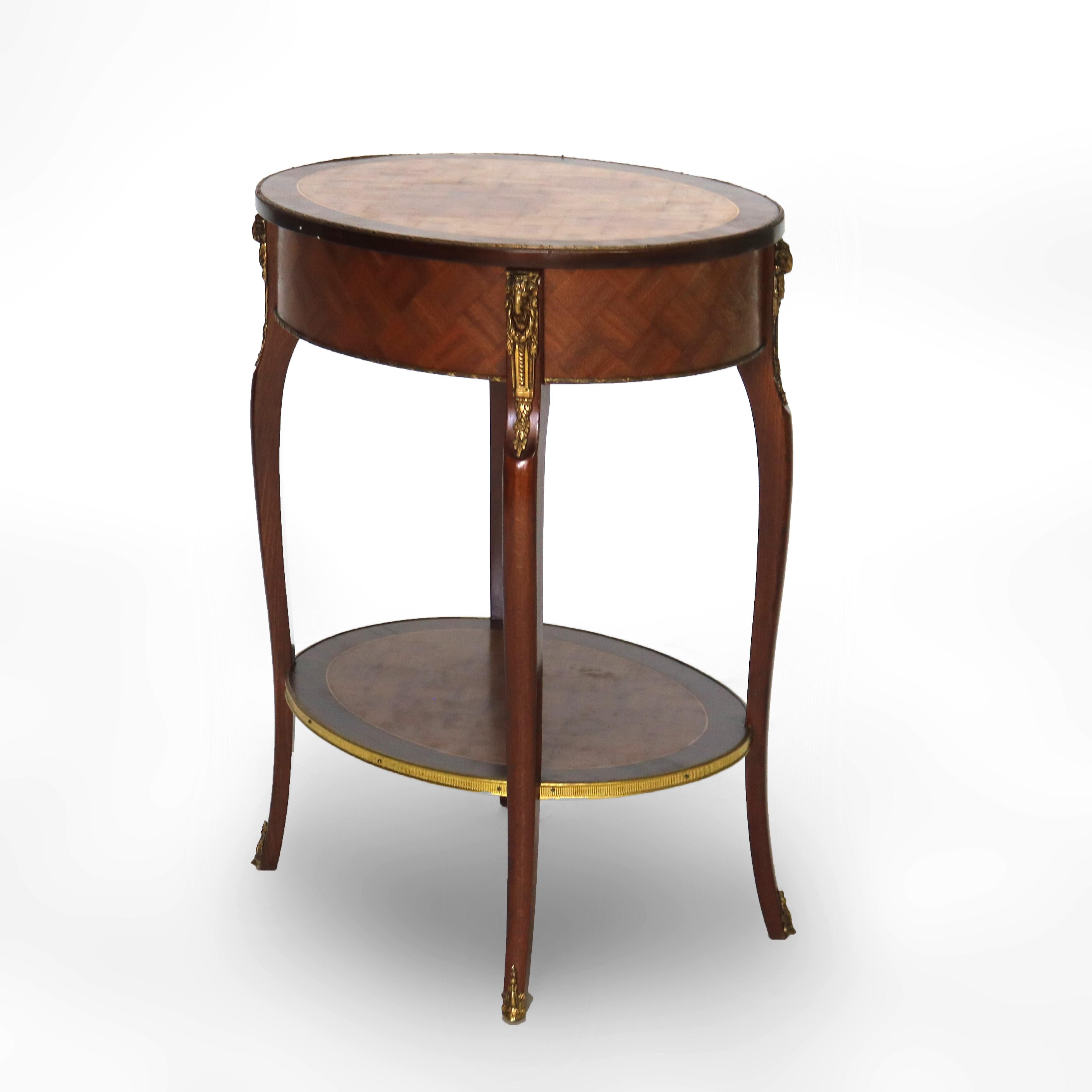 Stand ancien en bois de rose, marqueterie et bronze doré de style Louis XVI, C1910 5