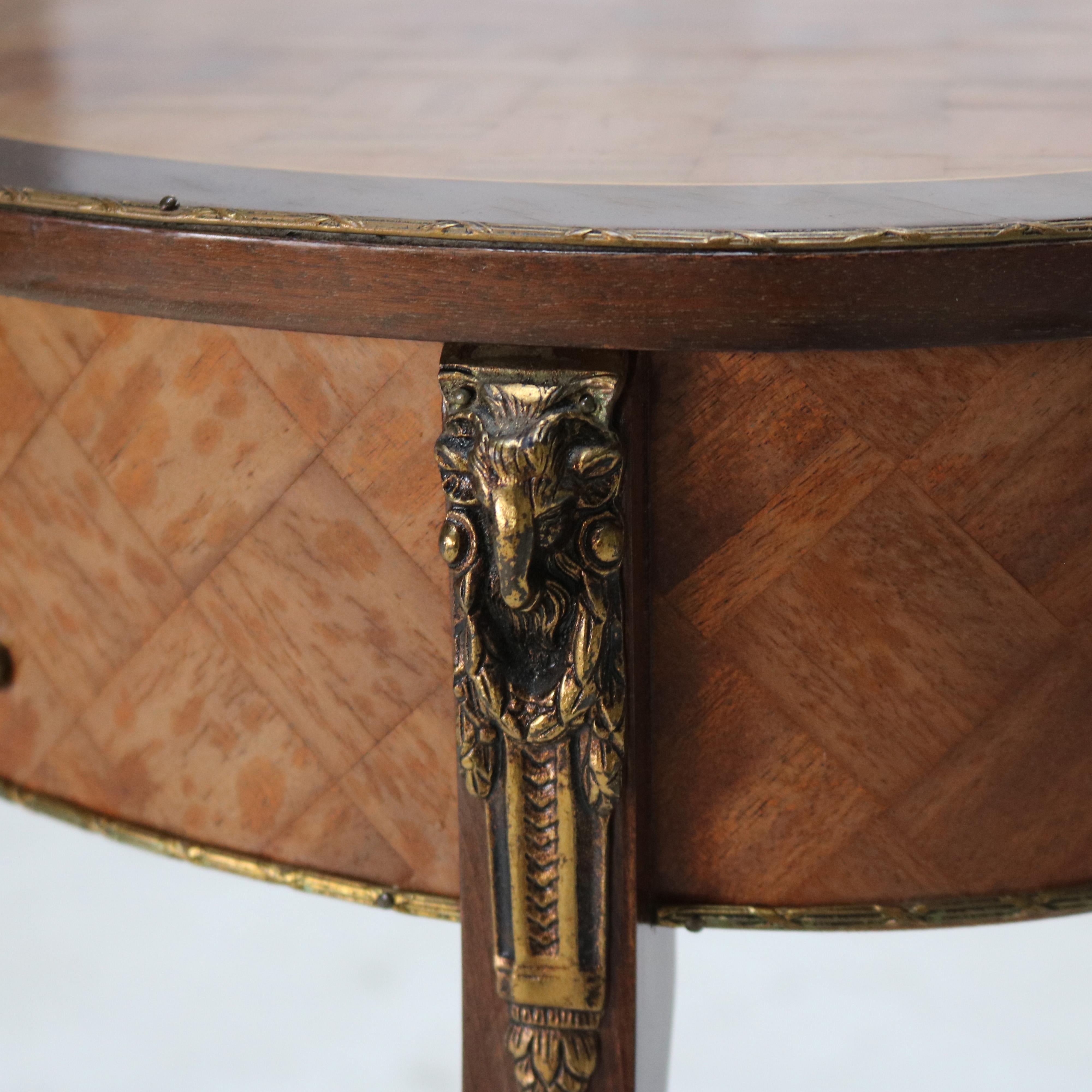 Stand ancien en bois de rose, marqueterie et bronze doré de style Louis XVI, C1910 8