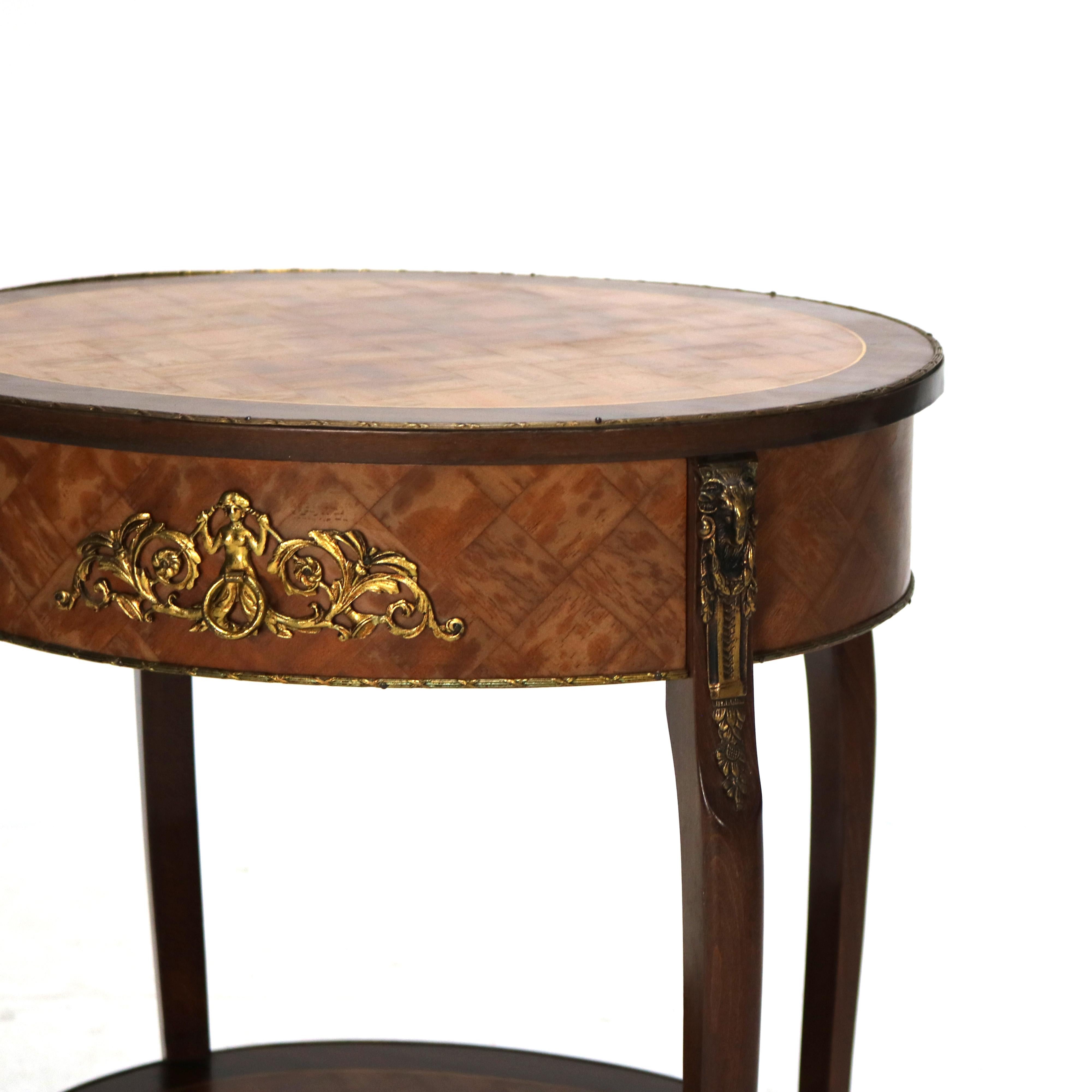 Bronze doré Stand ancien en bois de rose, marqueterie et bronze doré de style Louis XVI, C1910