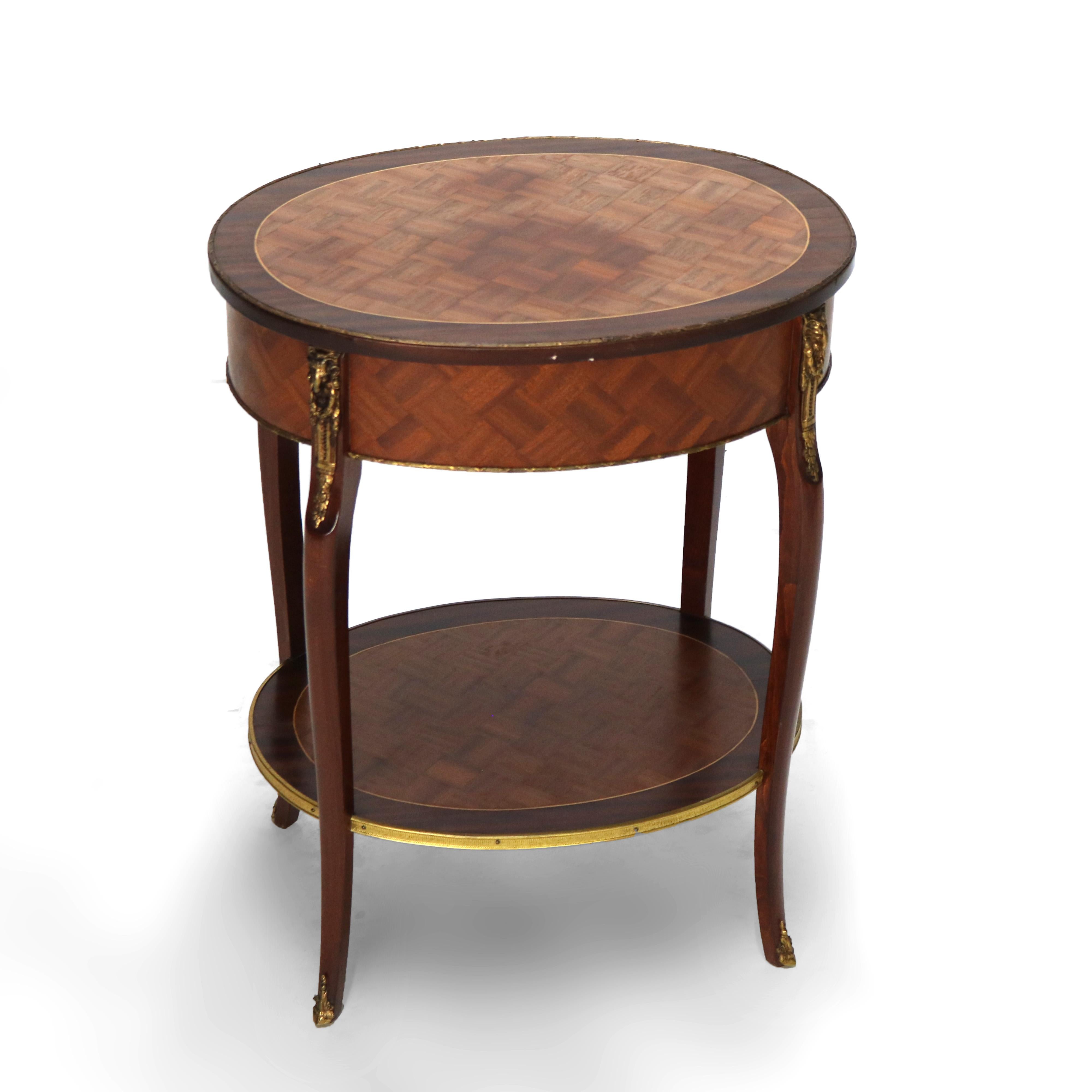 Stand ancien en bois de rose, marqueterie et bronze doré de style Louis XVI, C1910 3