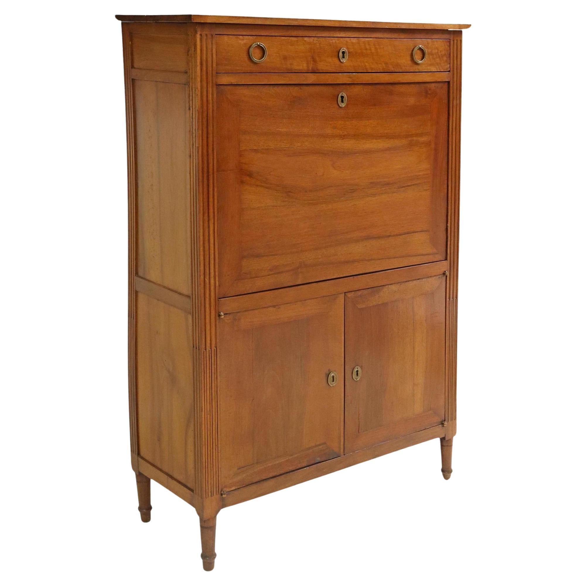 Antique French Louis XVI Style Secretaire a Abattant For Sale