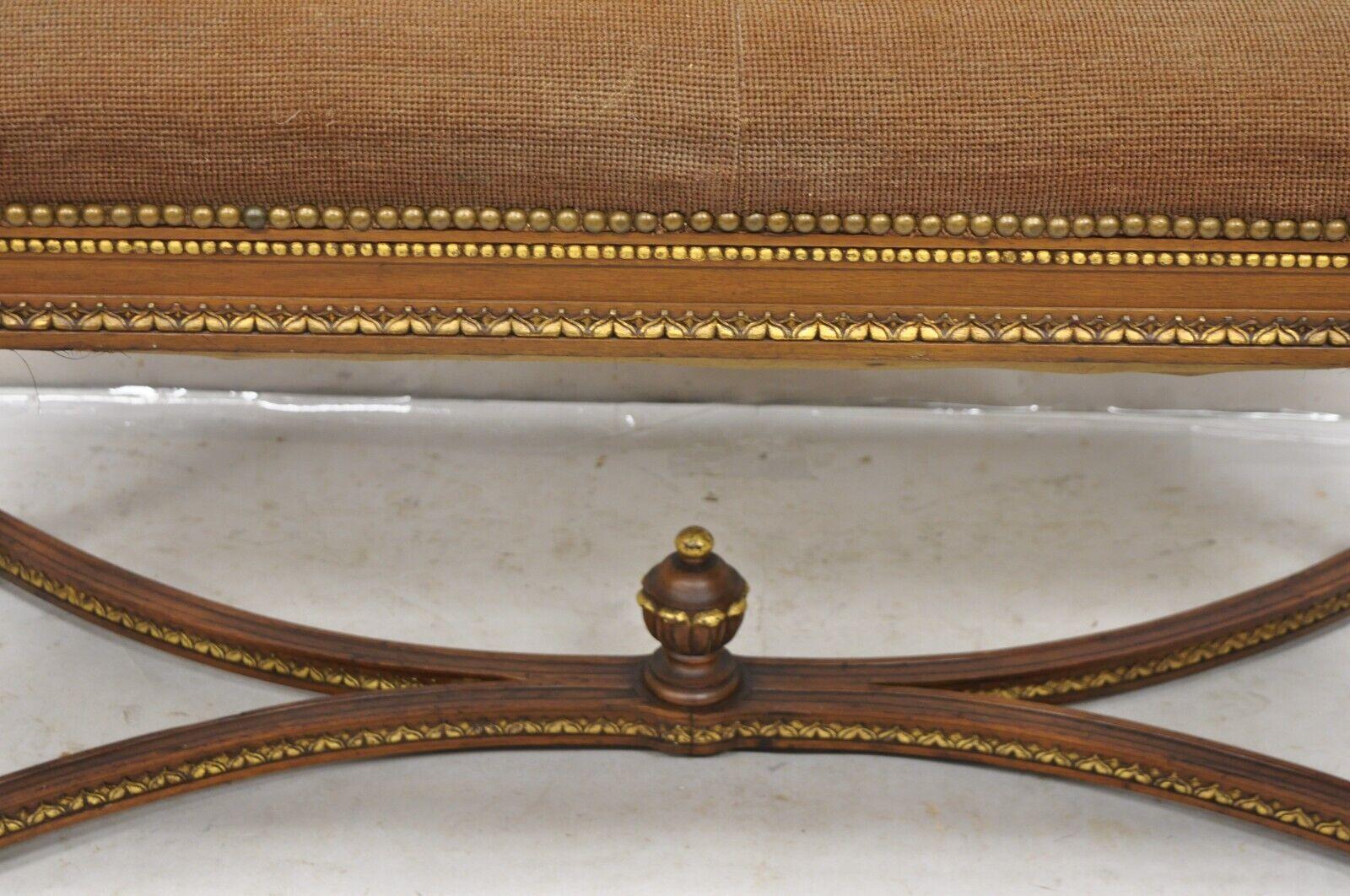 Antique French Louis XVI Style Victorian Carved Walnut 42