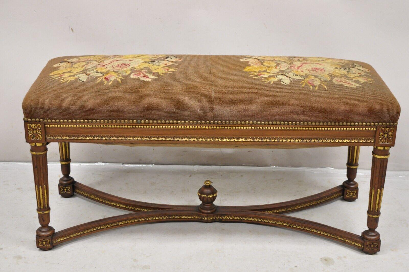 Antique French Louis XVI Style Victorian Carved Walnut 42
