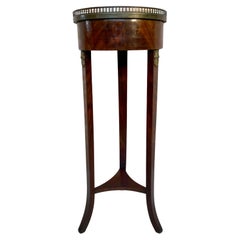 Antique French Louis XVI Style Walnut Bouillotte Side Table, 1800s
