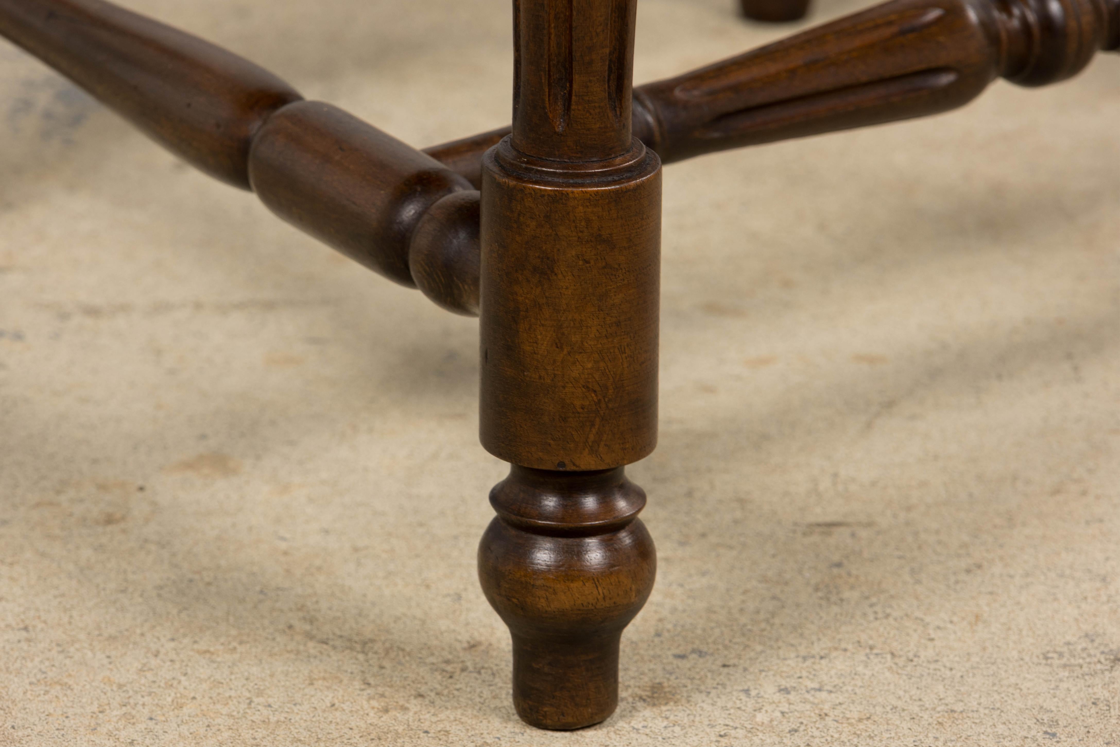 Antique French Louis XVI Style Walnut Dining Chairs W/ Rush Seats - Set of 8 For Sale 8