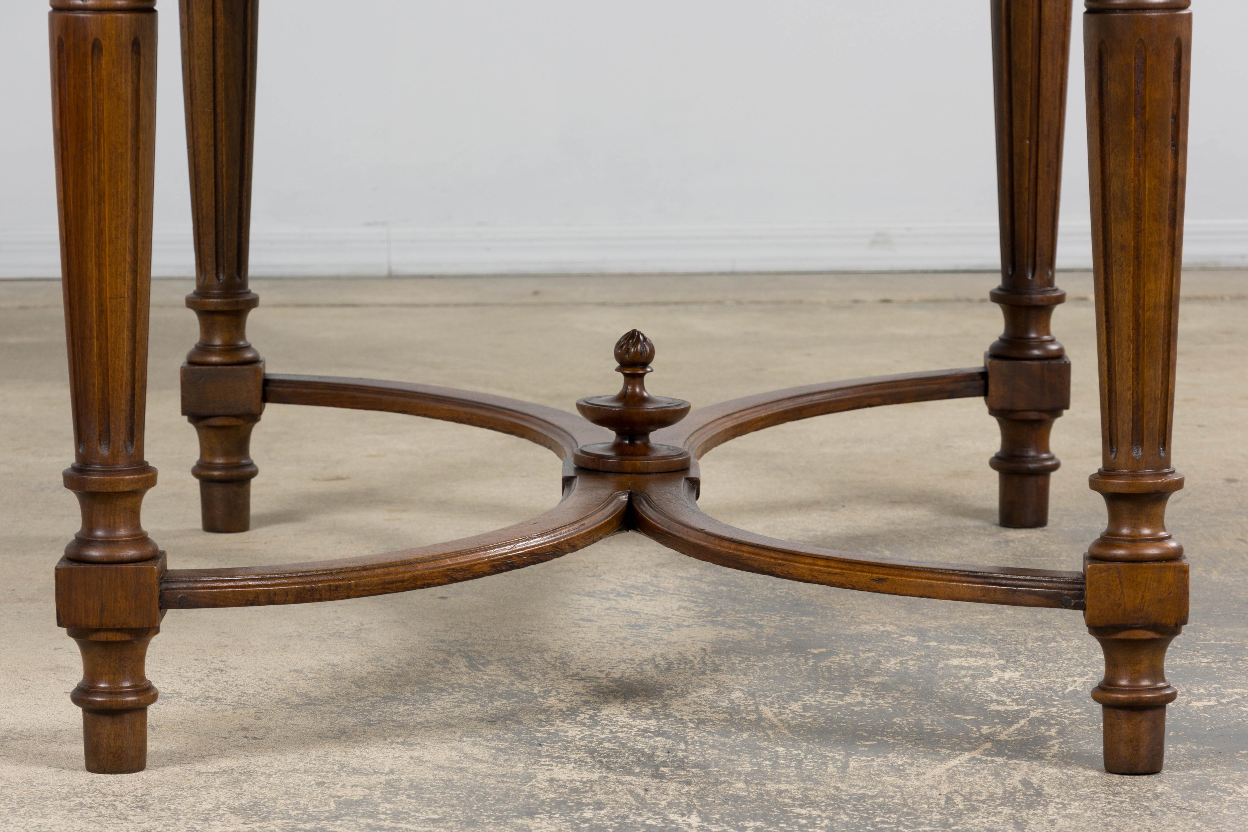 Antique French Louis XVI Style Walnut Writing Desk For Sale 8