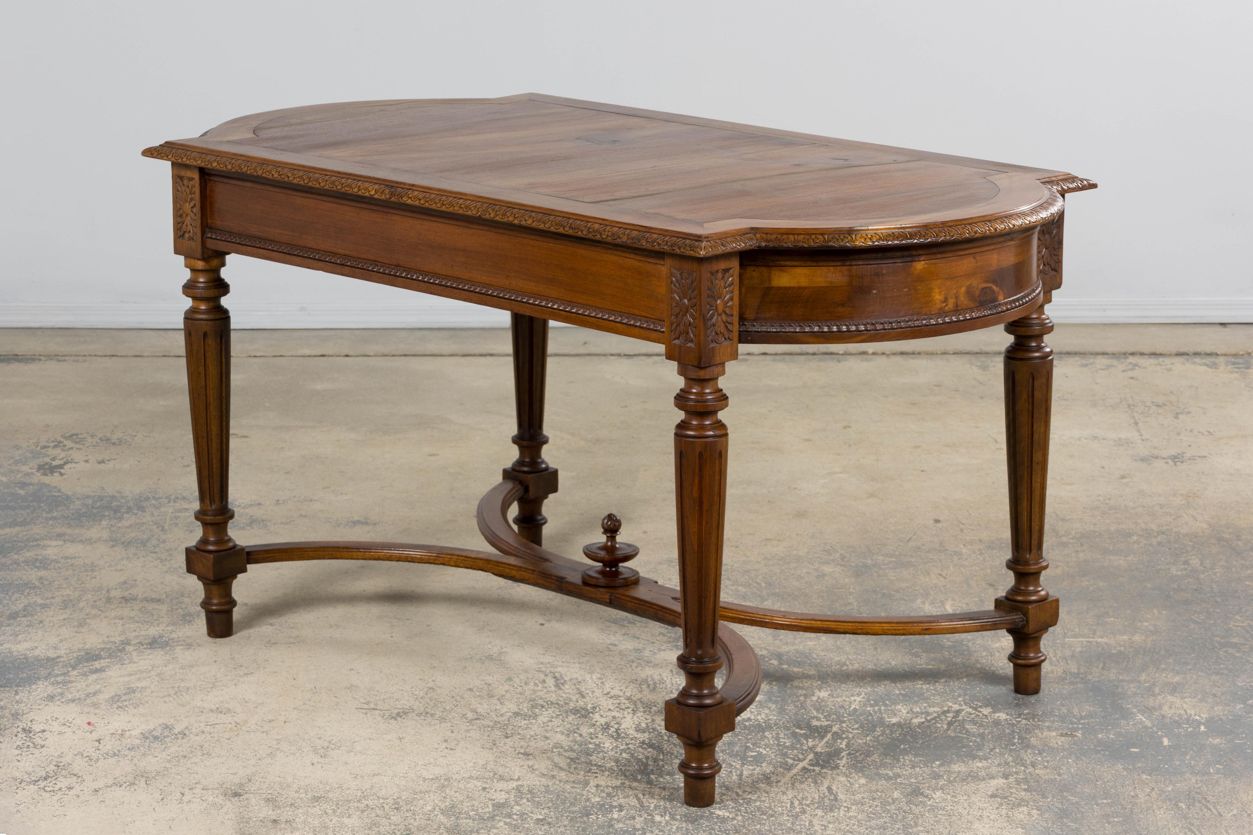 Antique French Louis XVI Style Walnut Writing Desk For Sale 10