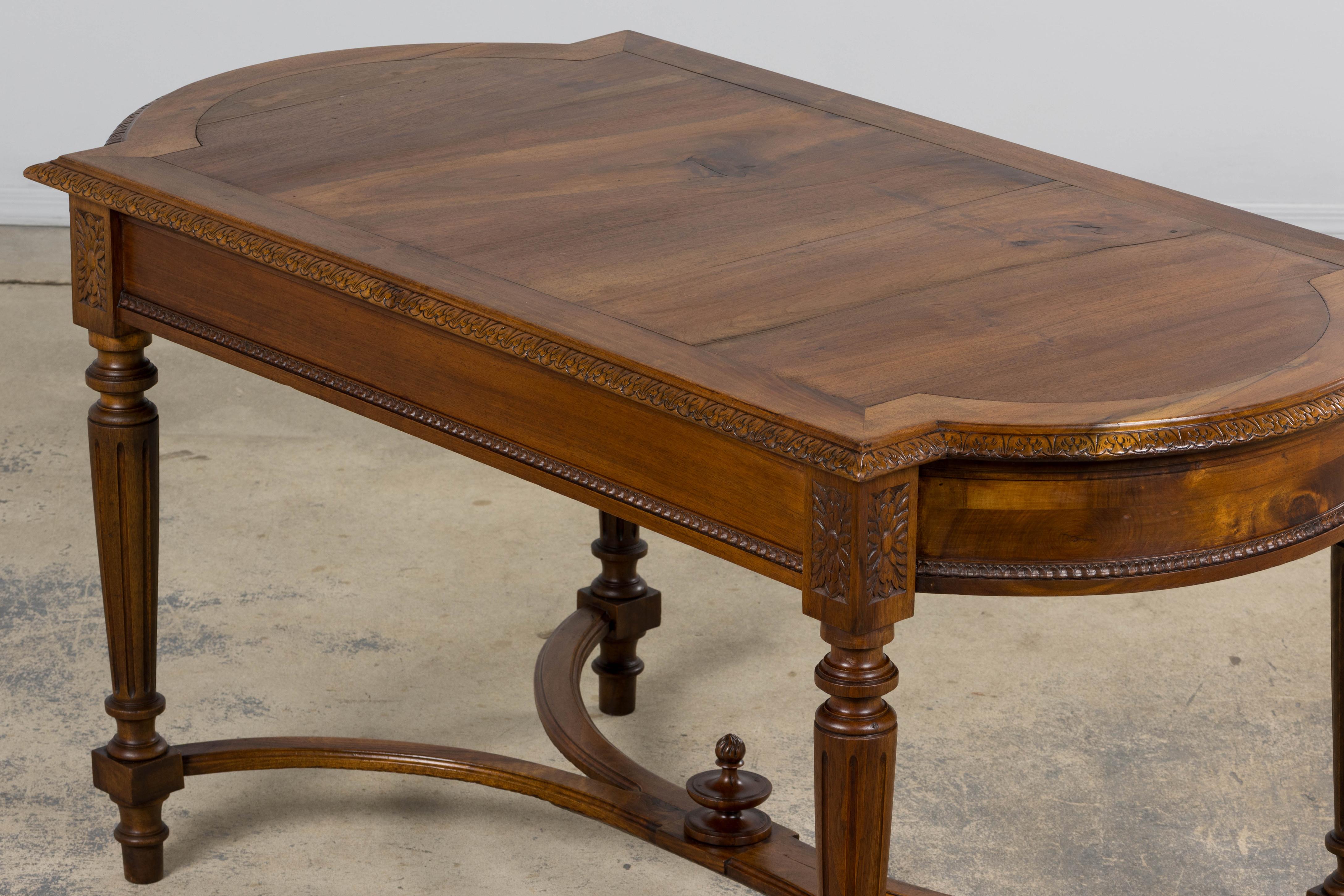Antique French Louis XVI Style Walnut Writing Desk For Sale 11