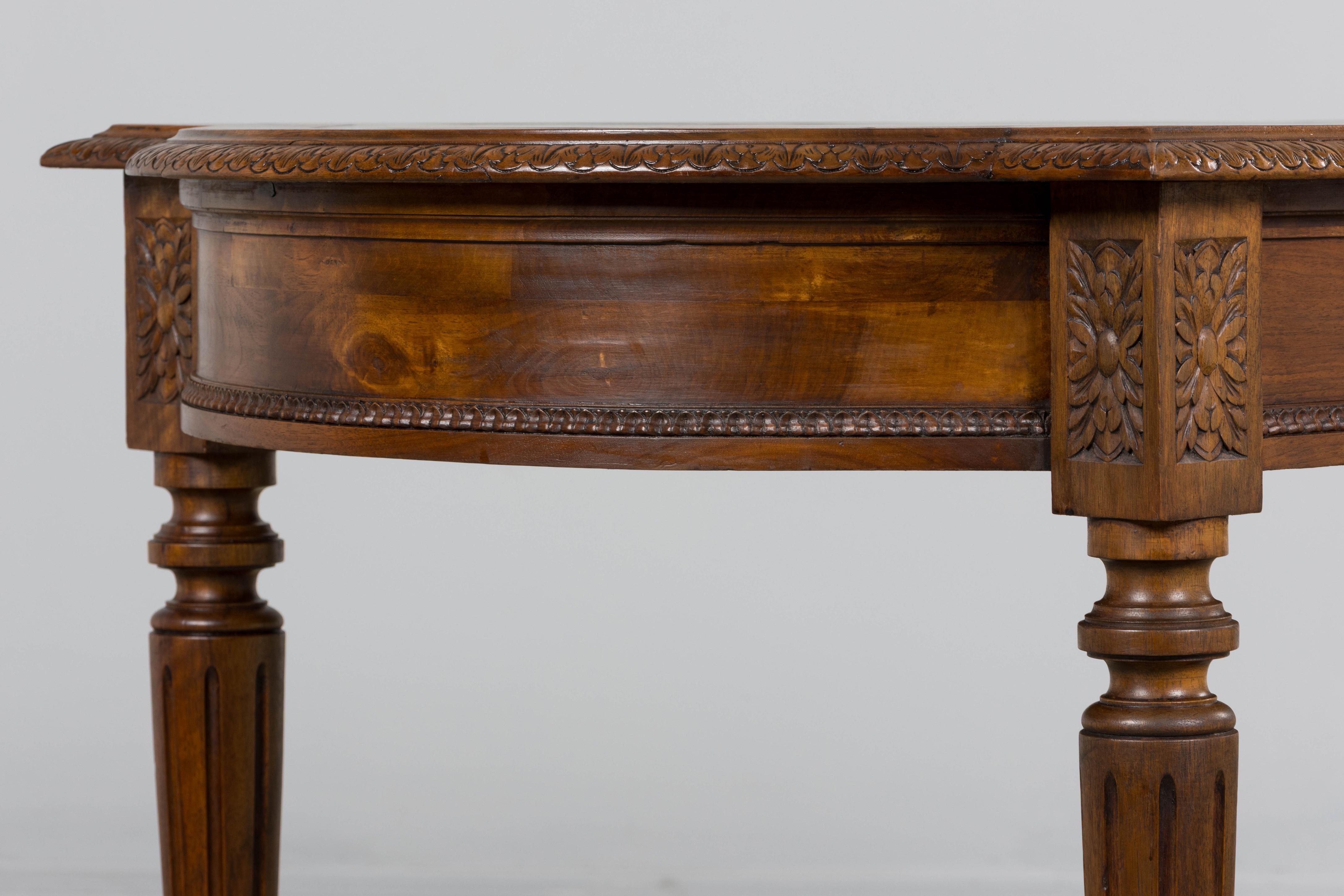 Antique French Louis XVI Style Walnut Writing Desk For Sale 3
