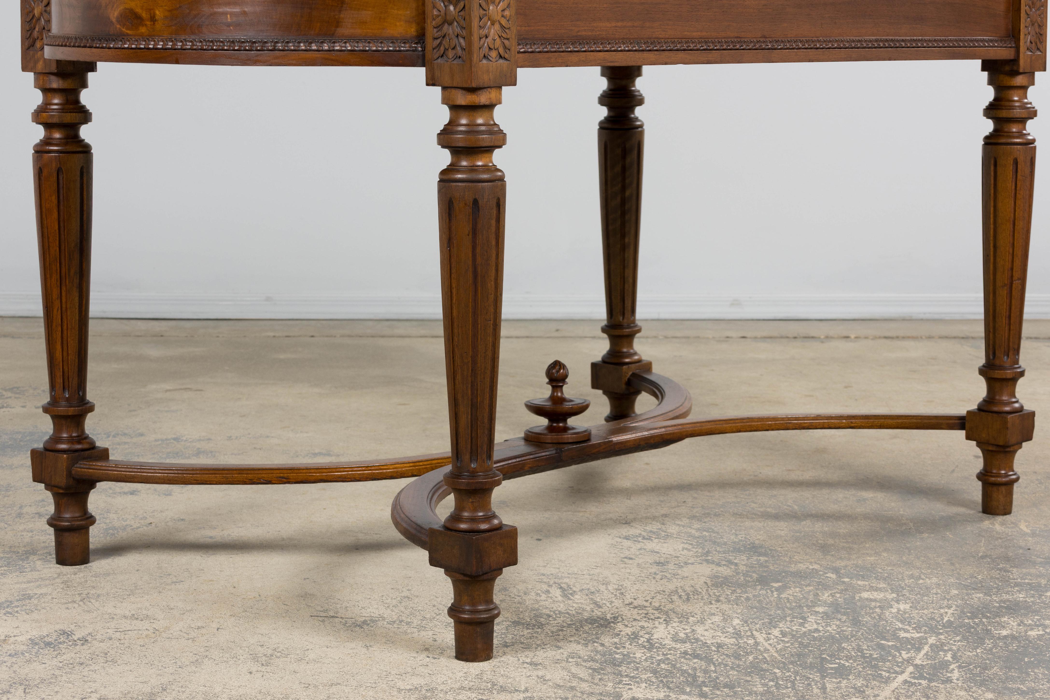 Antique French Louis XVI Style Walnut Writing Desk For Sale 4