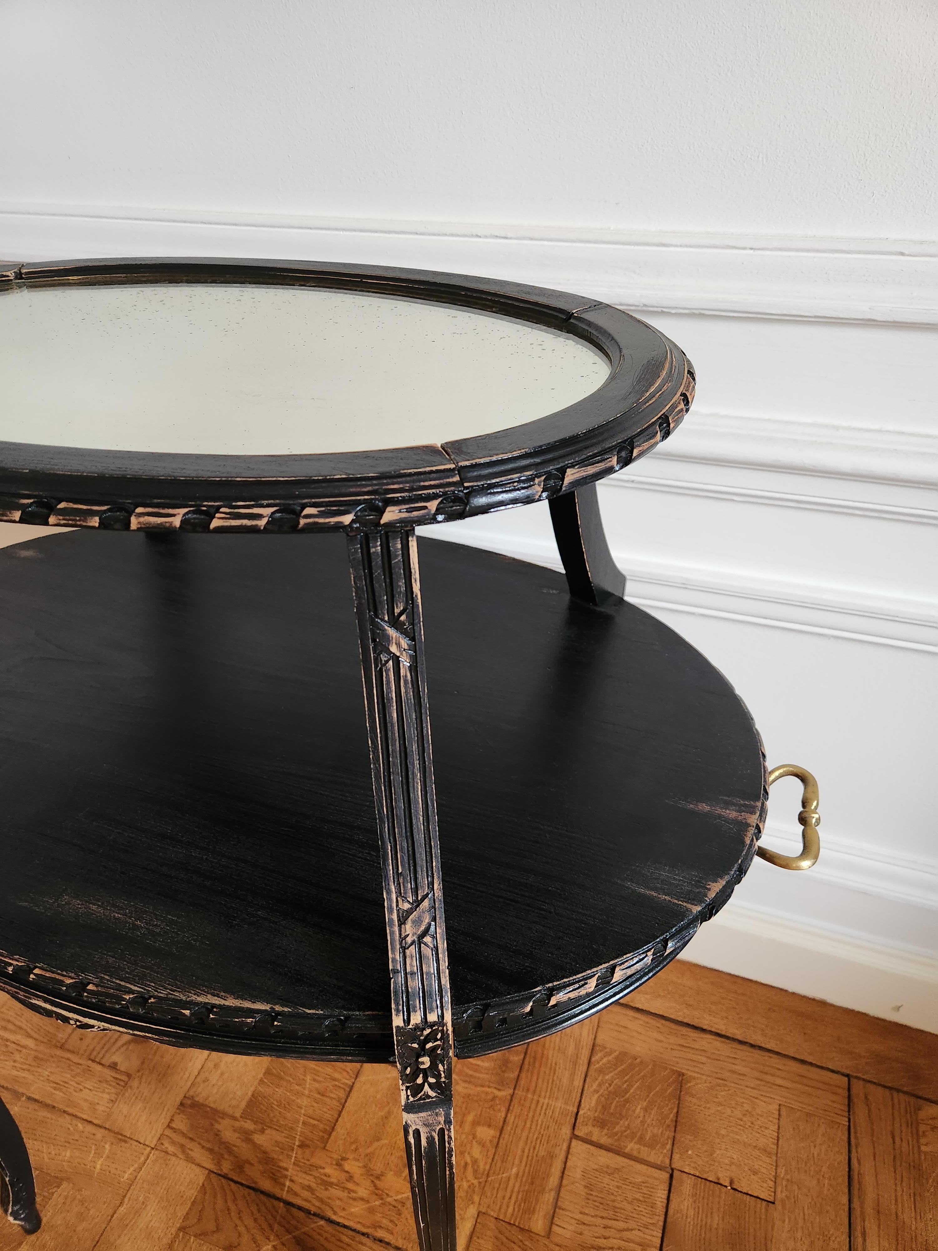 Antique French Louis XVI Tea Cocktail Table Consola en venta 2