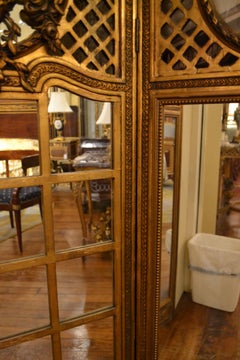 Antique French Louis XVI Three-Panel Screen