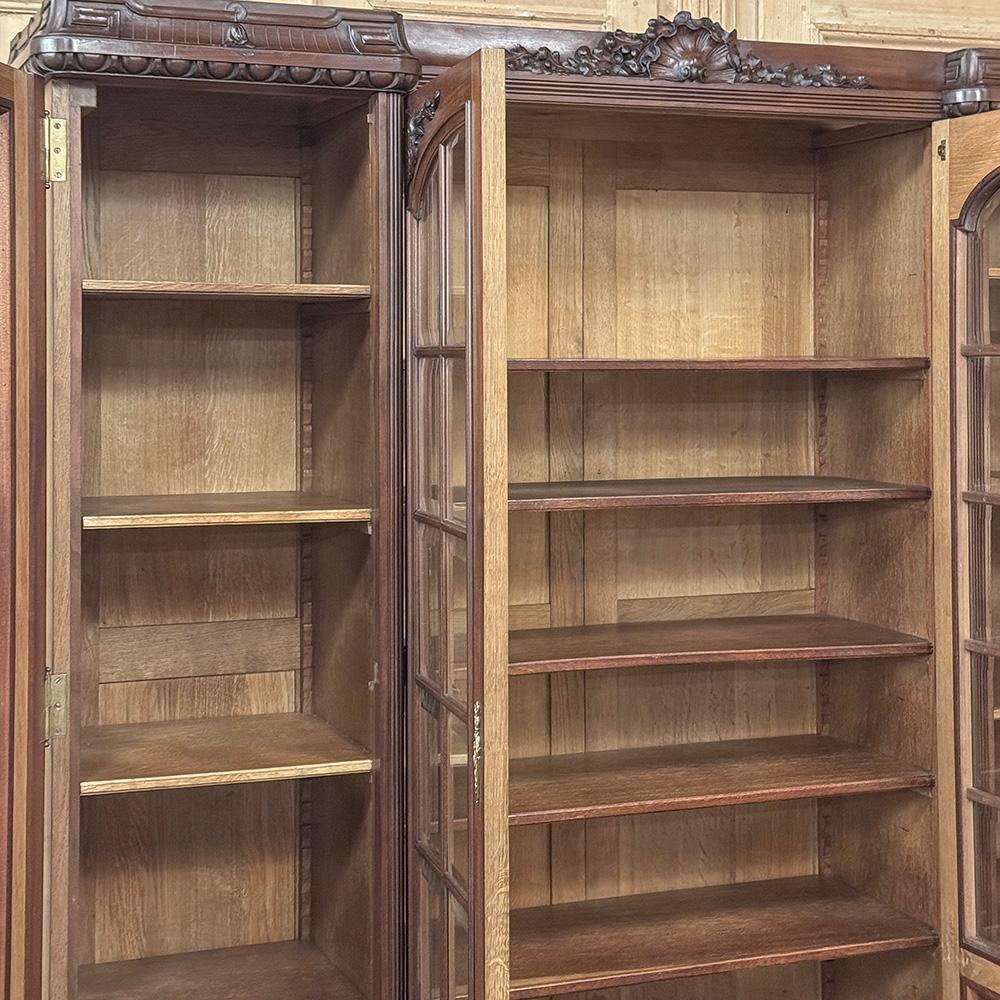 Antique French Louis XVI Walnut Bookcase ~ Bibliotheque by Hirler of Alsace en vente 11