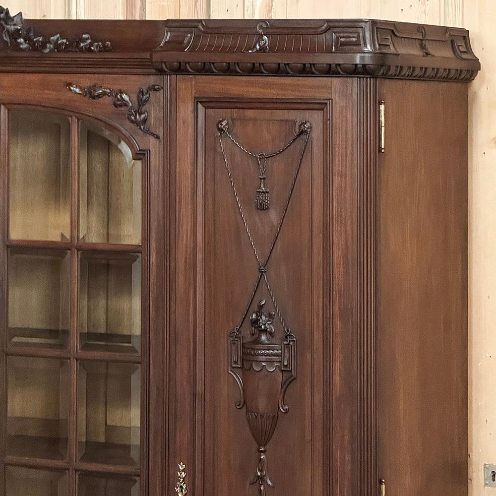 Antique French Louis XVI Walnut Bookcase ~ Bibliotheque by Hirler of Alsace en vente 2