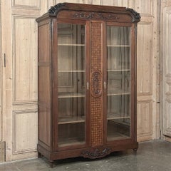 Antique French Louis XVI Walnut Bookcase ~ Display Armoire