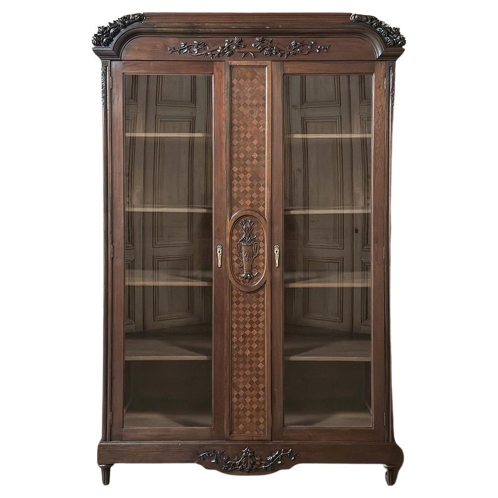 Antique French Louis XVI Walnut Bookcase ~ Display Armoire