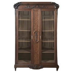 Antique French Louis XVI Walnut Bookcase ~ Display Armoire