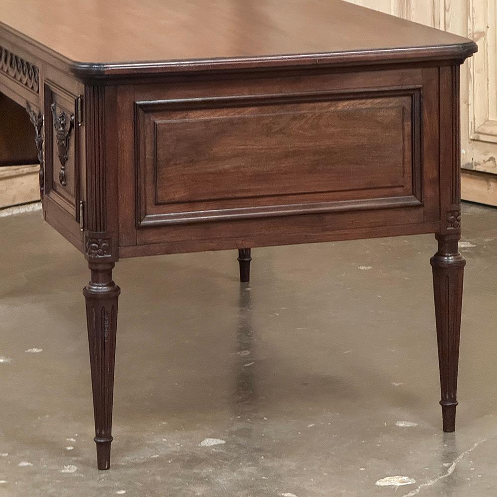 Antique French Louis XVI Walnut Desk by Hirler of Alsace For Sale 6